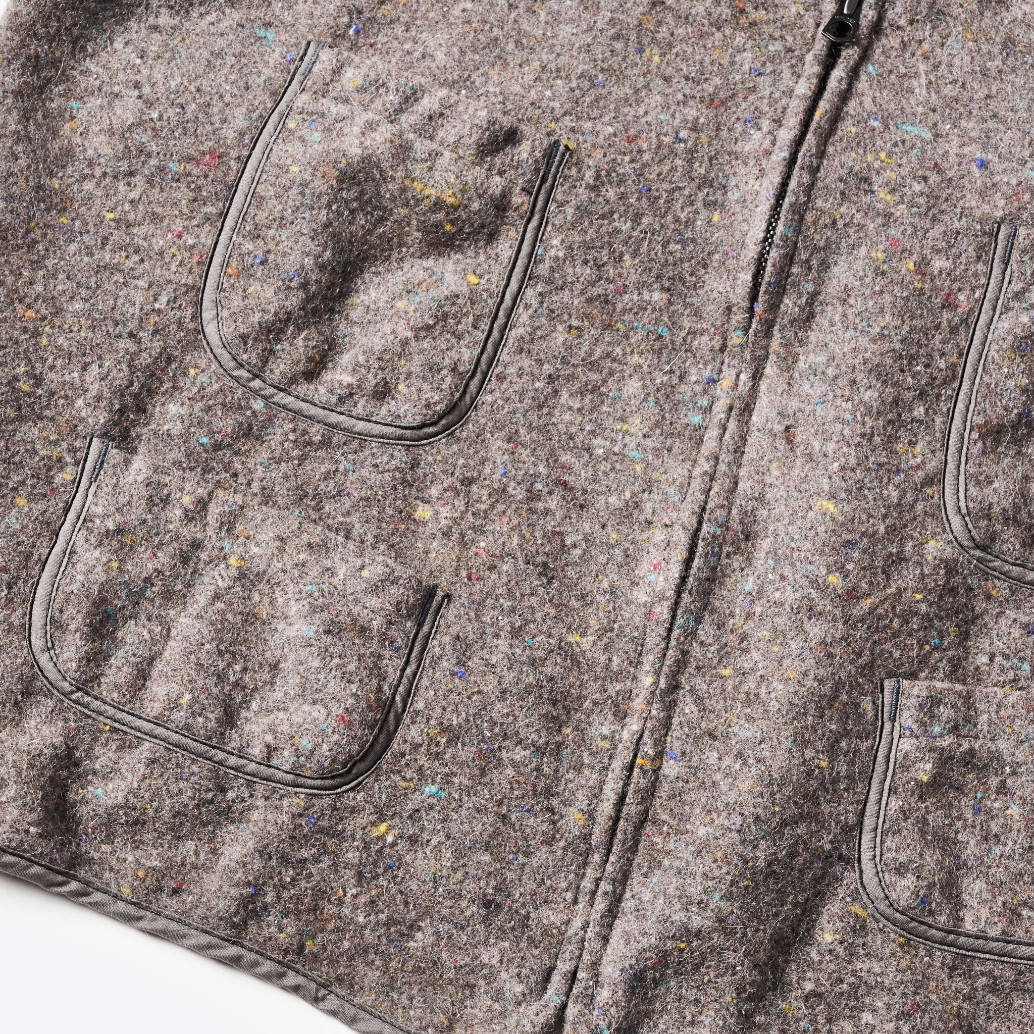 #1502-TWB Fleece Vest (trashed wool version) : trashed wool base
