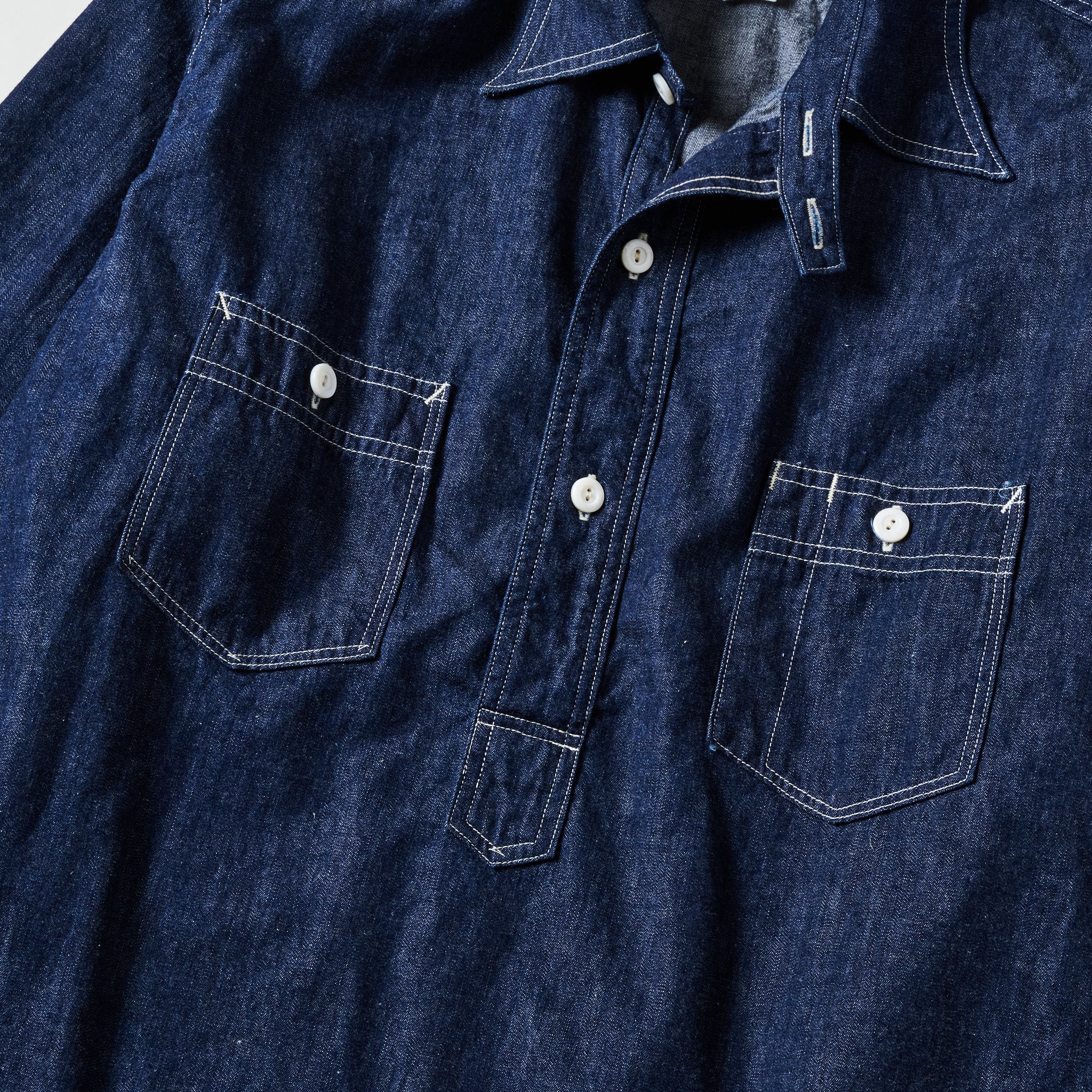 #1202-LDI No.2 Shirt : light denim indigo