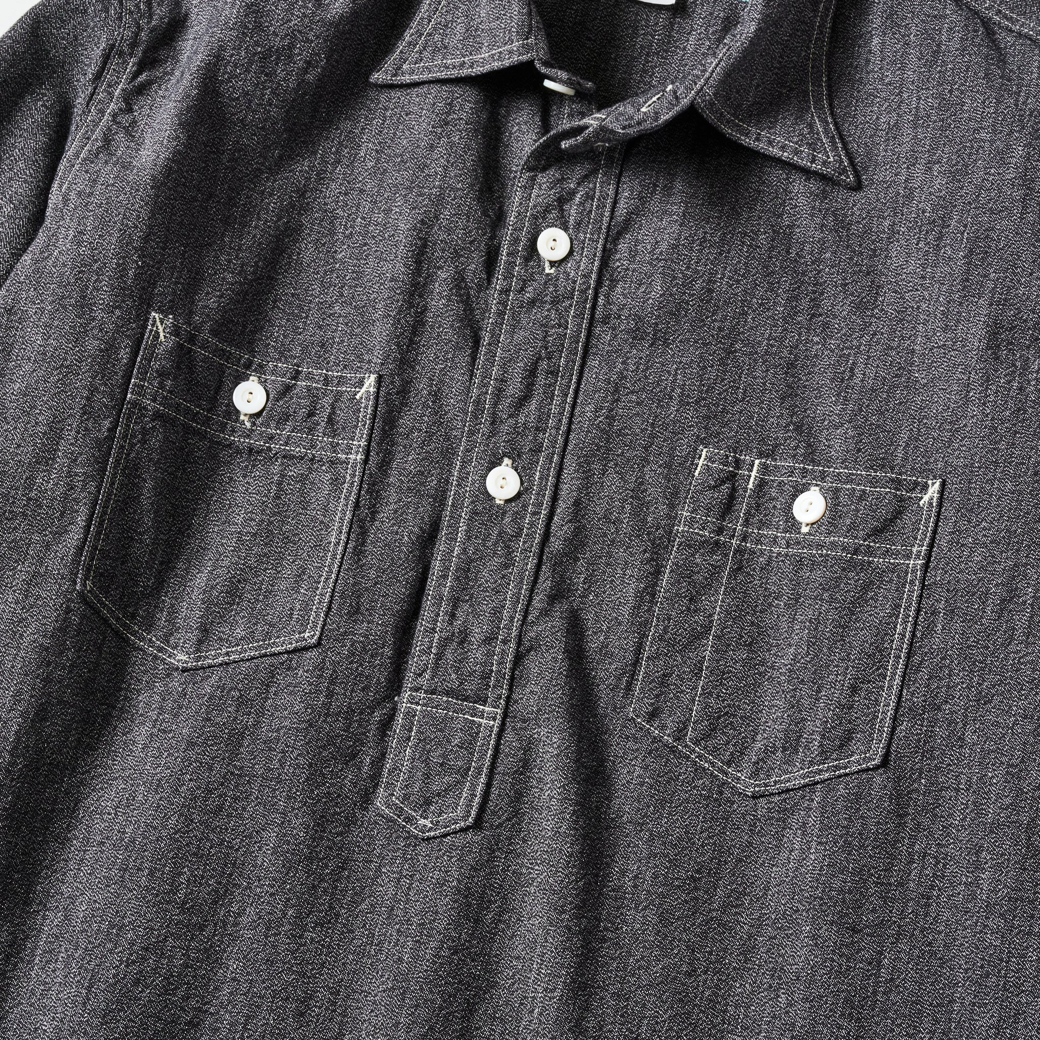 #1202-GC No.2 Shirt : grey covert salt & pepper