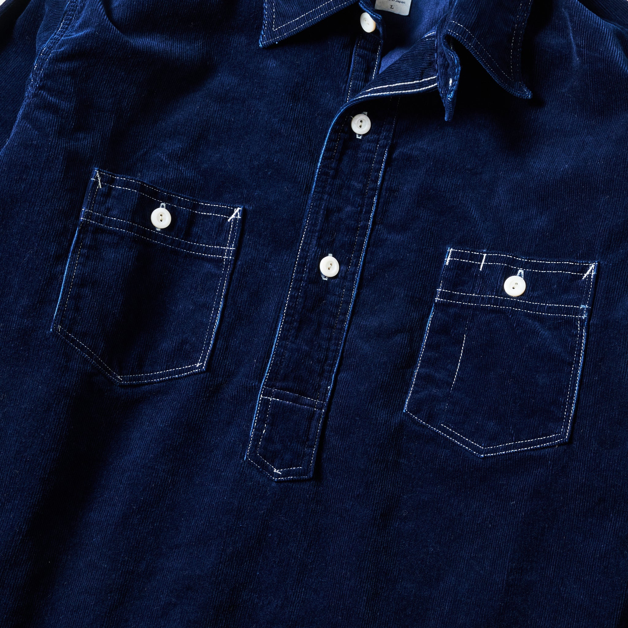 #1202-CCI No.2 Shirt : cotton cords indigo
