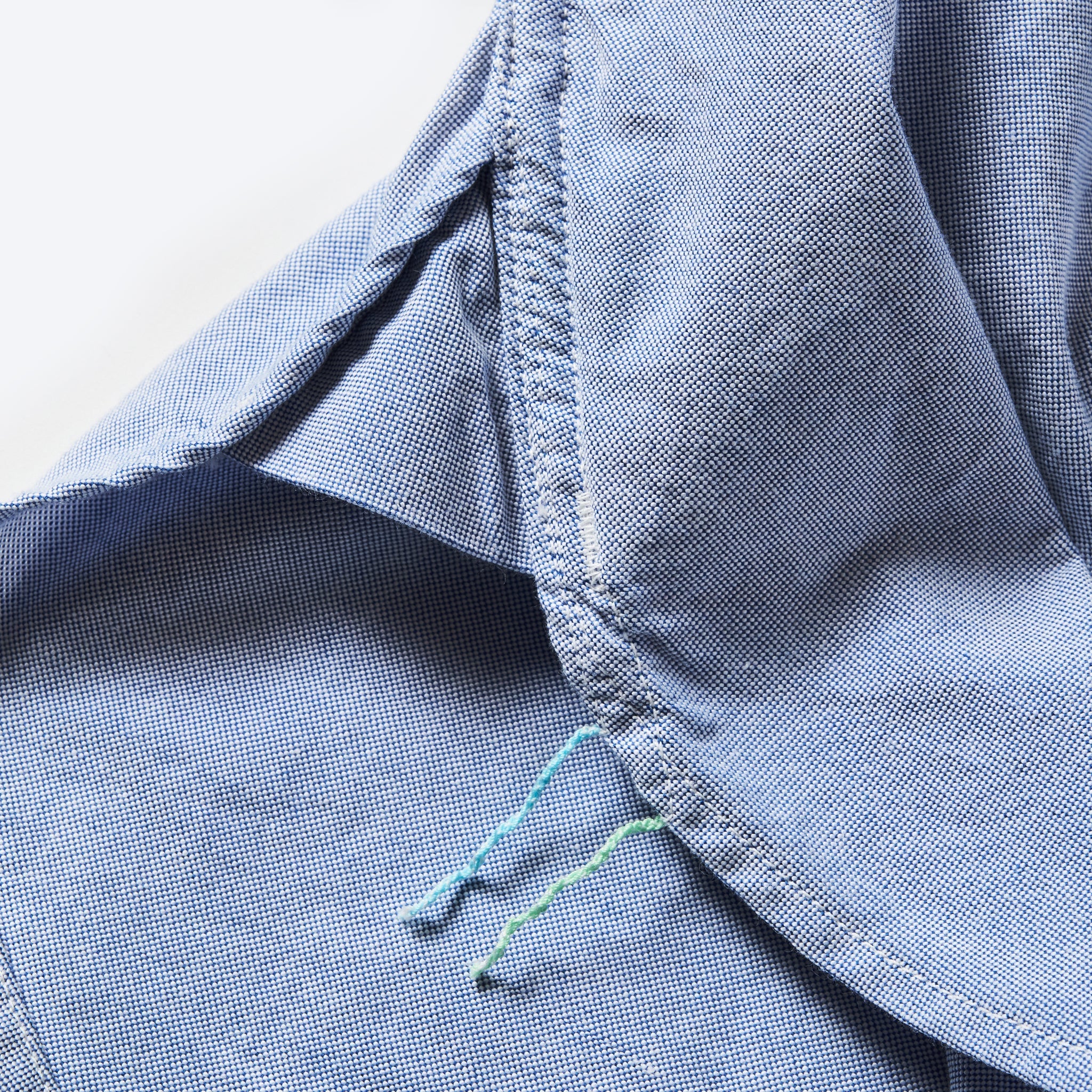 #1203-GOB Band Collar Shirt : good oxford blue