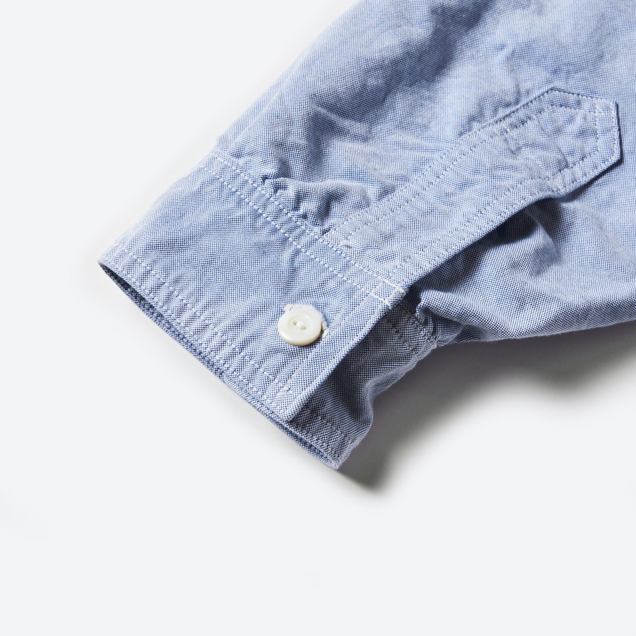 #1203-GOB Band Collar Shirt : good oxford blue