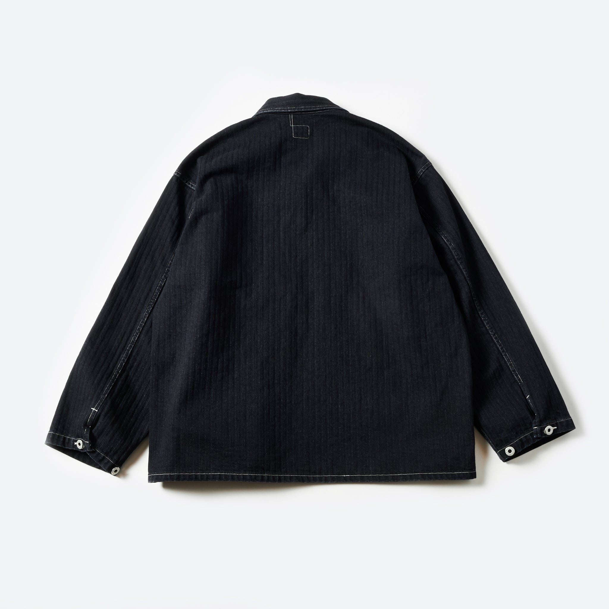 #1204-HBB ARMY Shirt : herringbone denim black