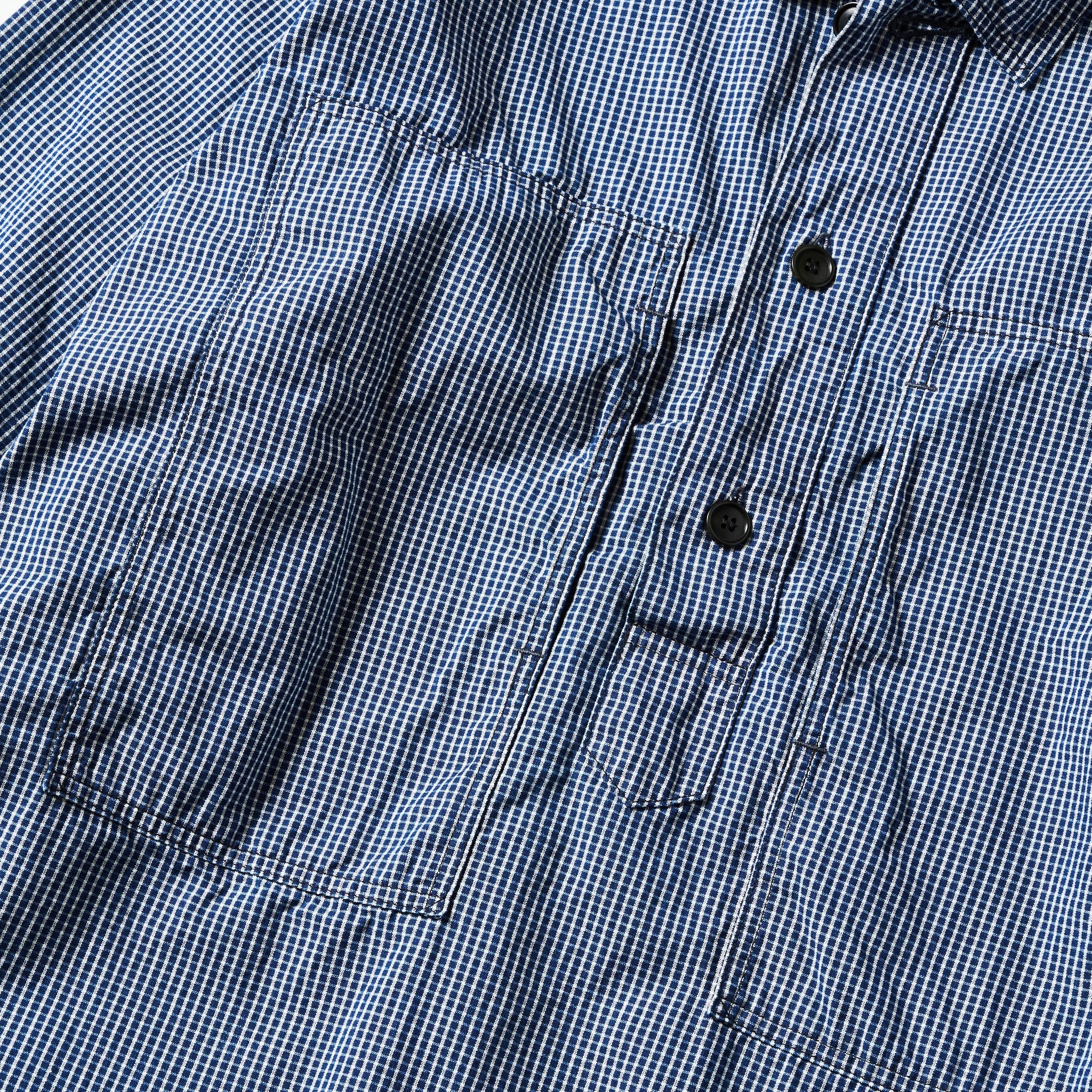 #1204-IC1 ARMY Shirt : indigo check indigo