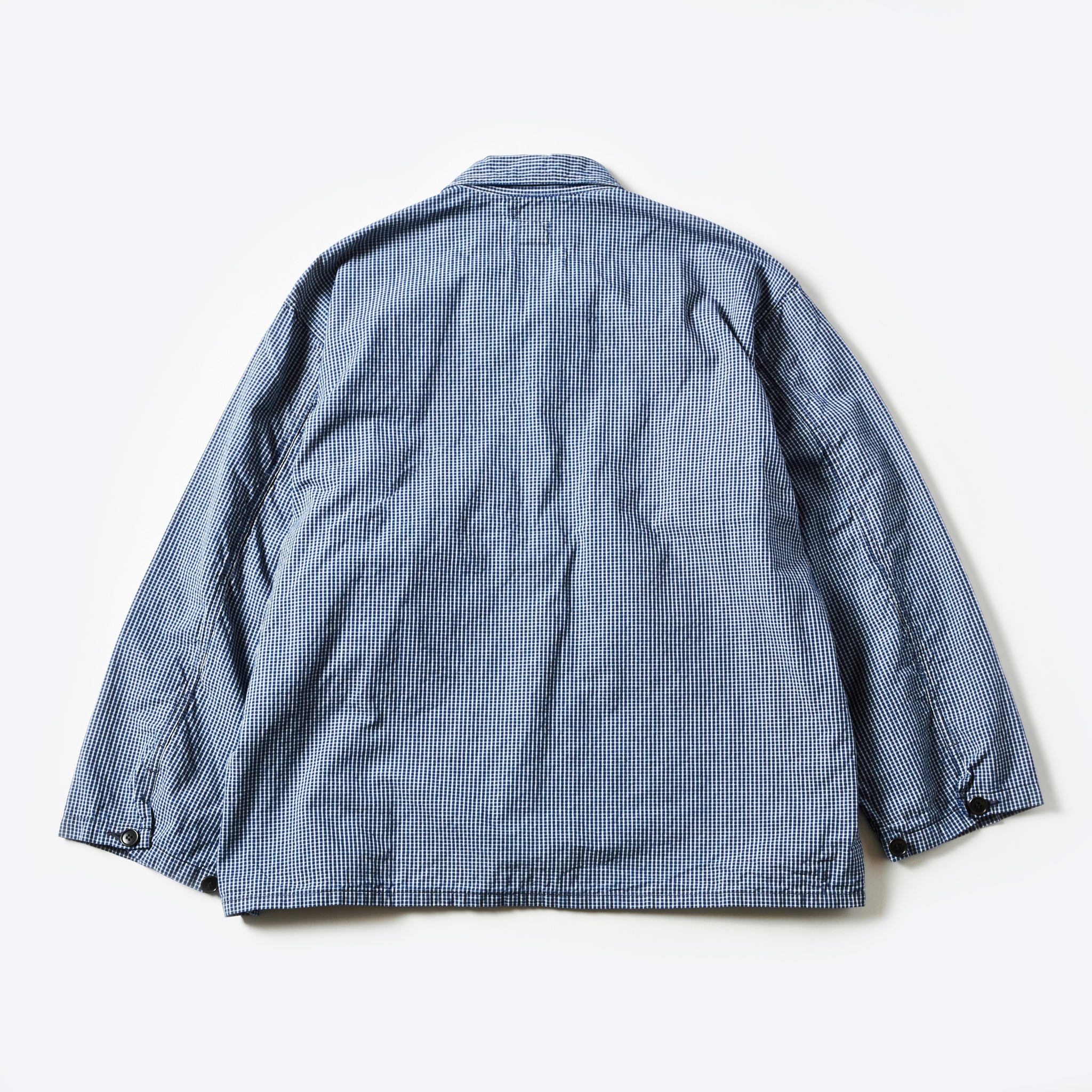 #1204-IC1 ARMY Shirt : indigo check indigo