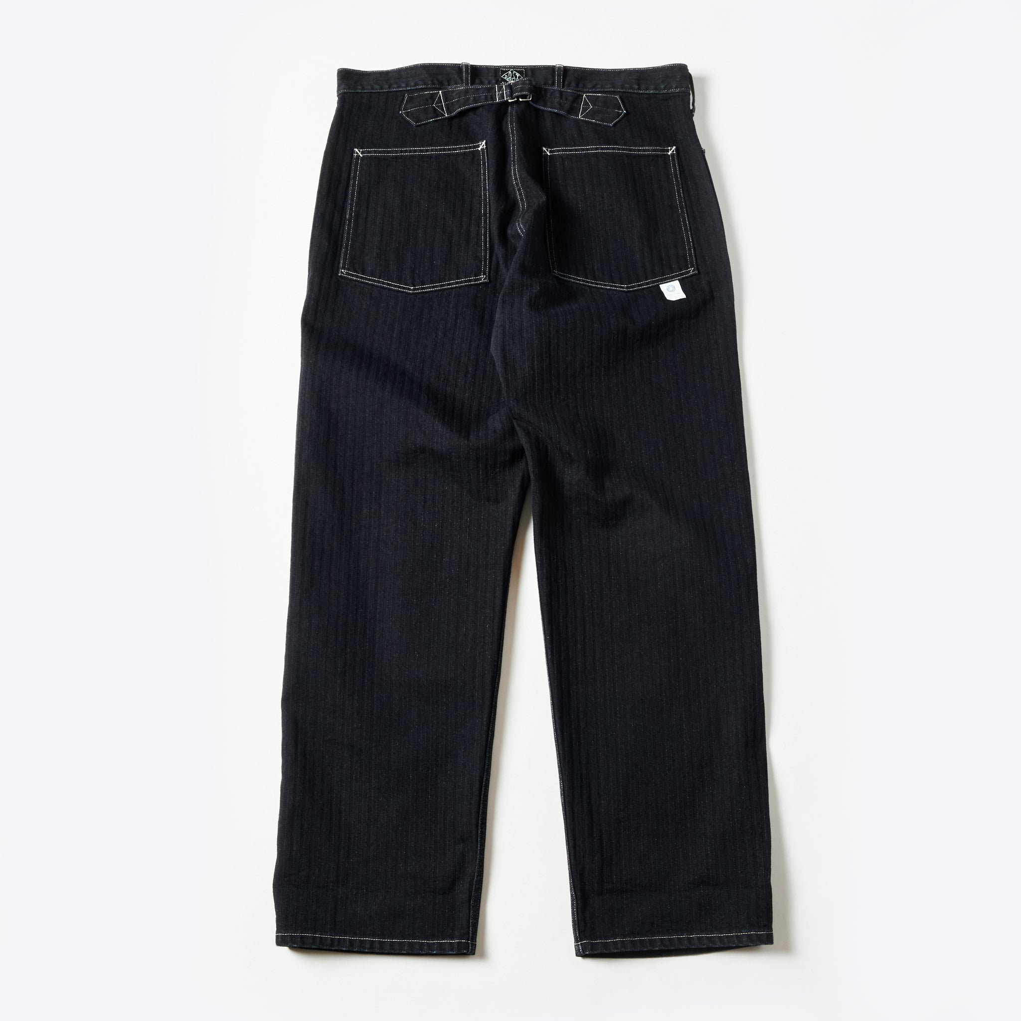 #1301-HBB ARMY Pants : herringbone denim black