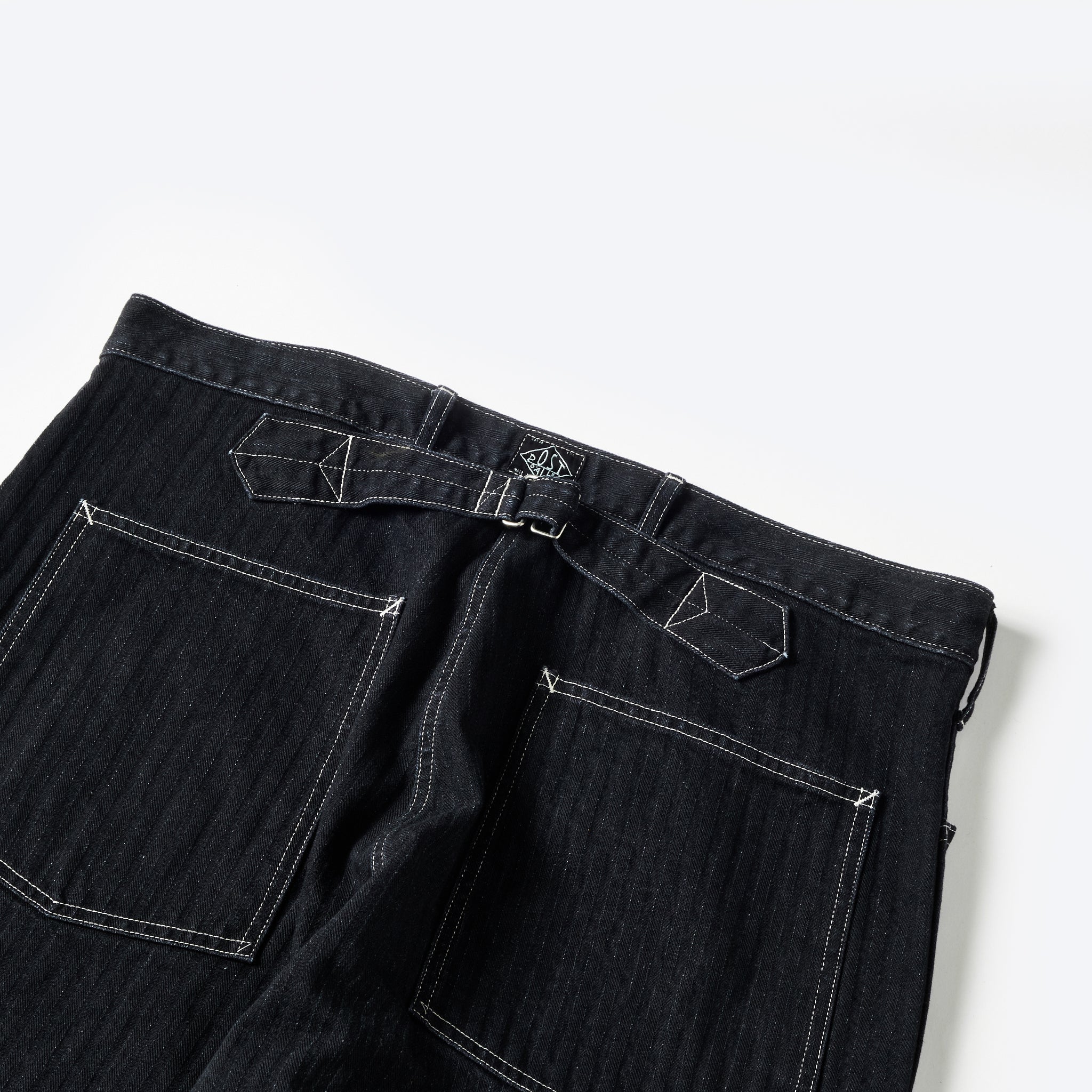 #1301-HBB ARMY Pants : herringbone denim black