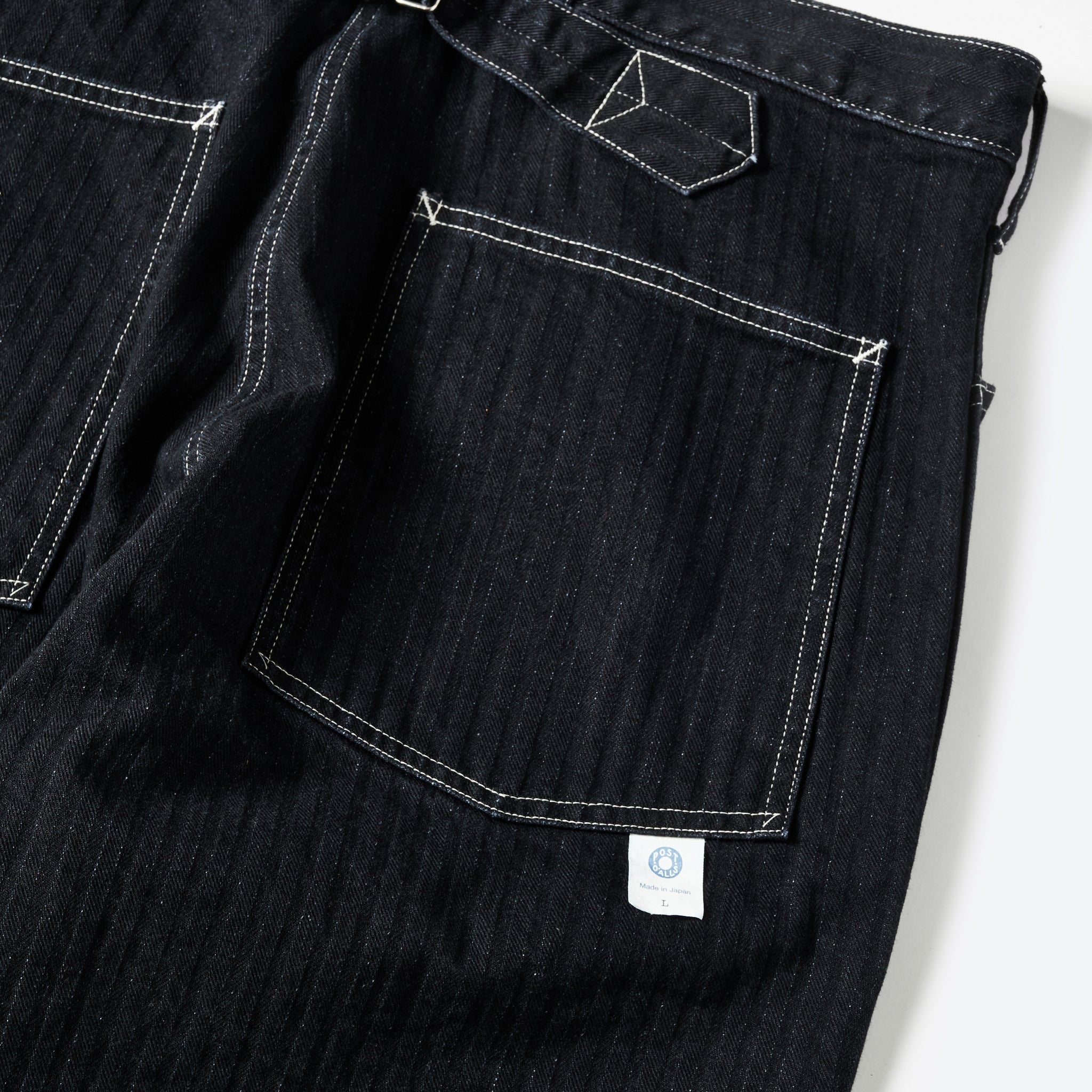 #1301-HBB ARMY Pants : herringbone denim black
