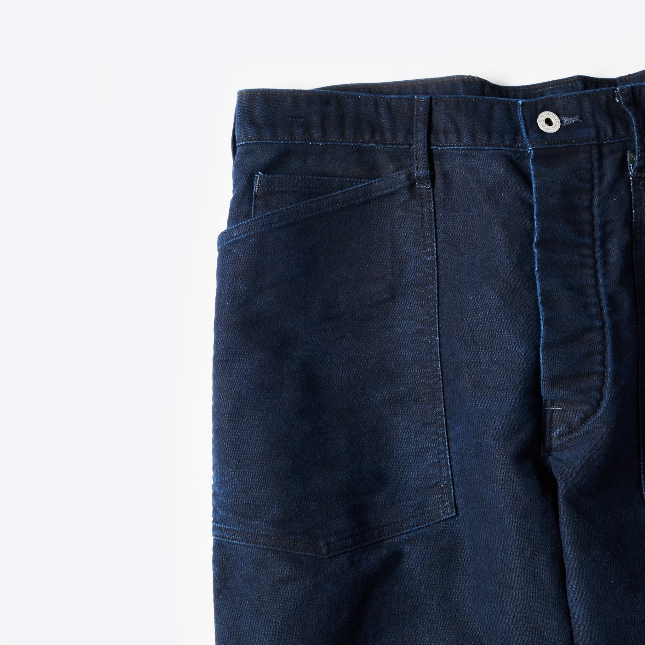#1301-MBI ARMY Pants : moleskin black indigo
