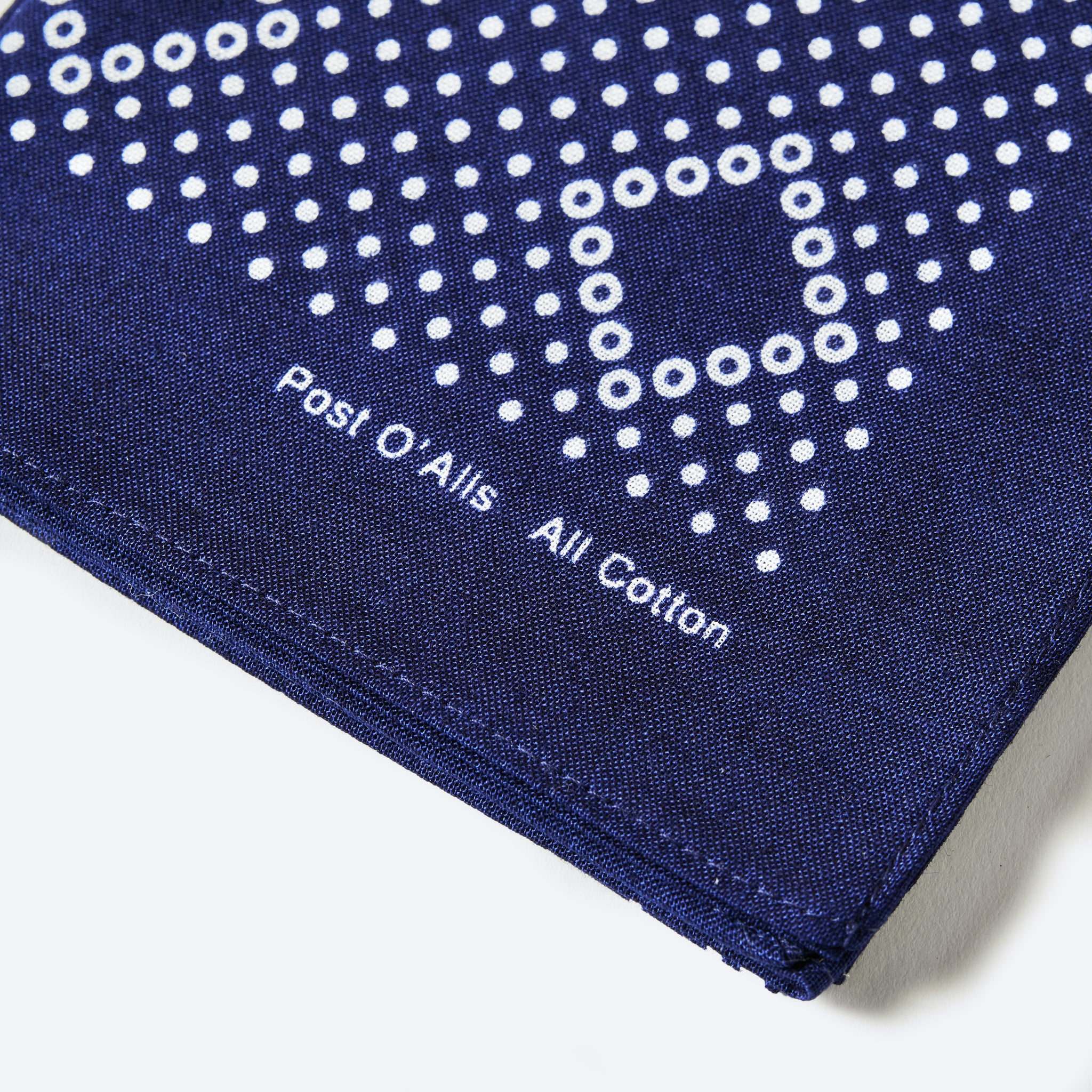 #4002-N Bean POST Bandana Hankie : bean navy 45 x 45