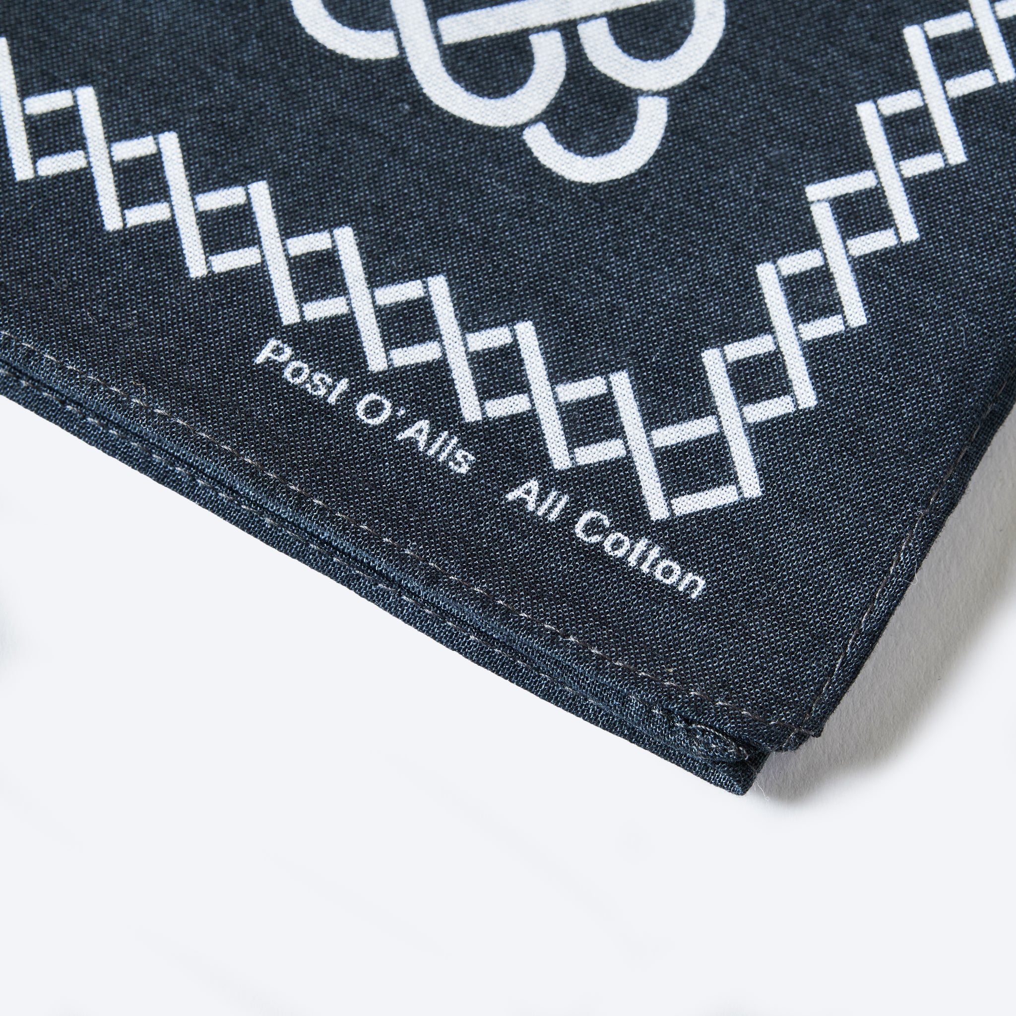 #4003-C Atomic POST Bandana Hankie : atomic charcoal 45 x 45