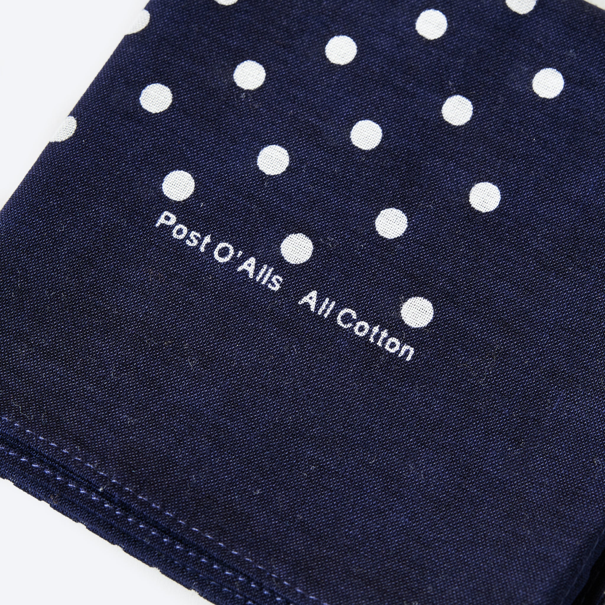 #4005-nvy Bandana Hankie original 1993 design: cotton sheeting navy