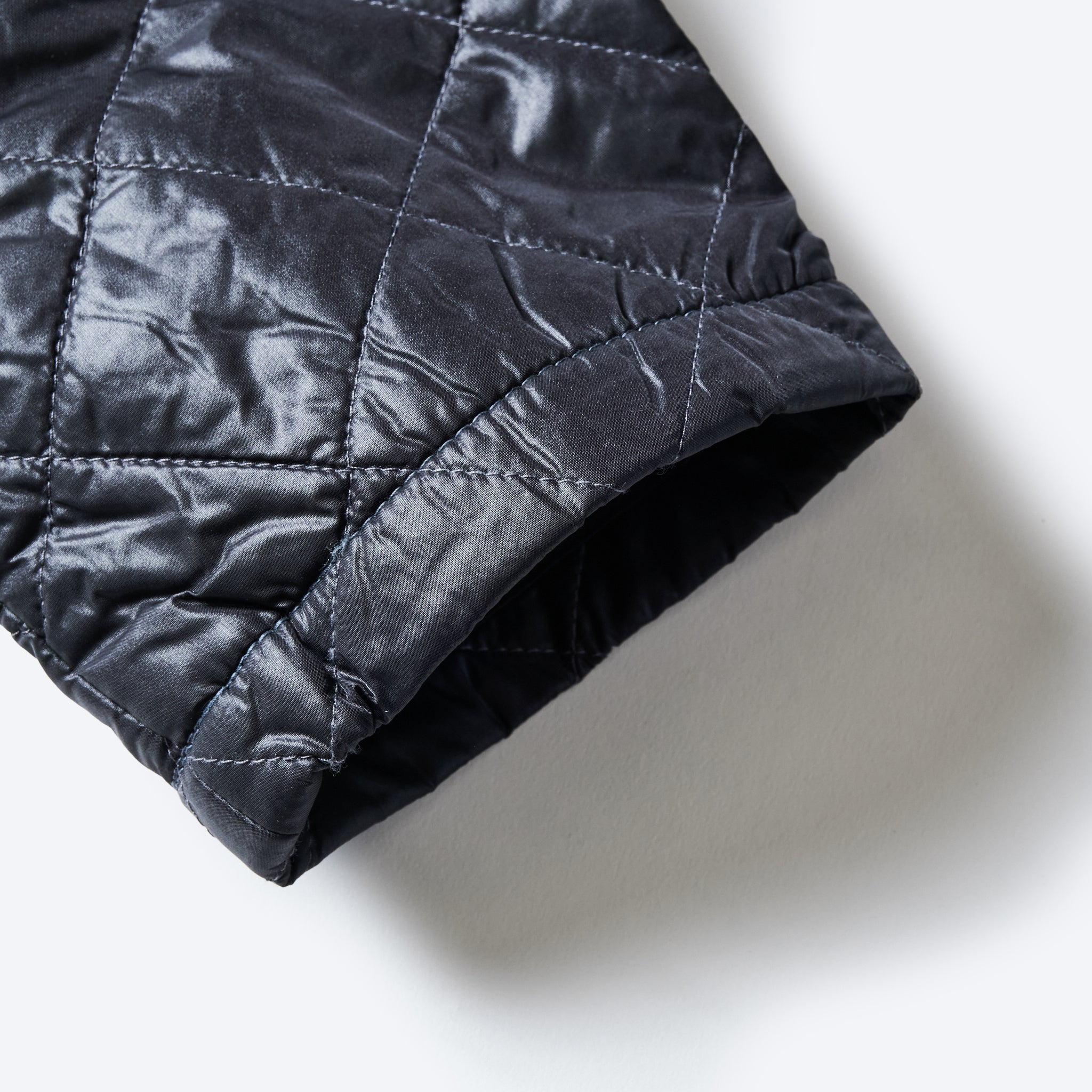 #2137-QT1 Streamliner Coat : quilted nylon taffeta black "Dead Stock"