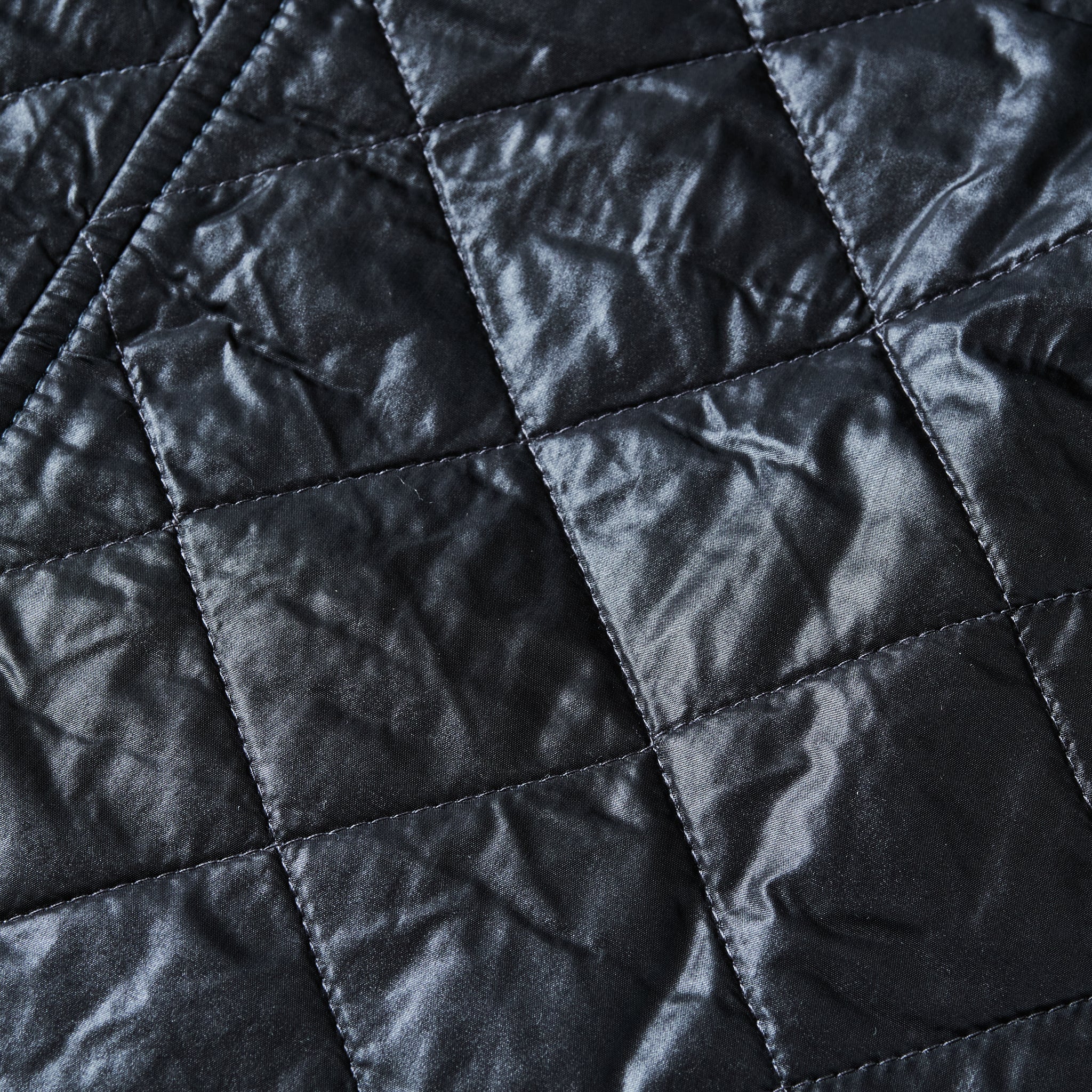 #2137-QT1 Streamliner Coat : quilted nylon taffeta black "Dead Stock"