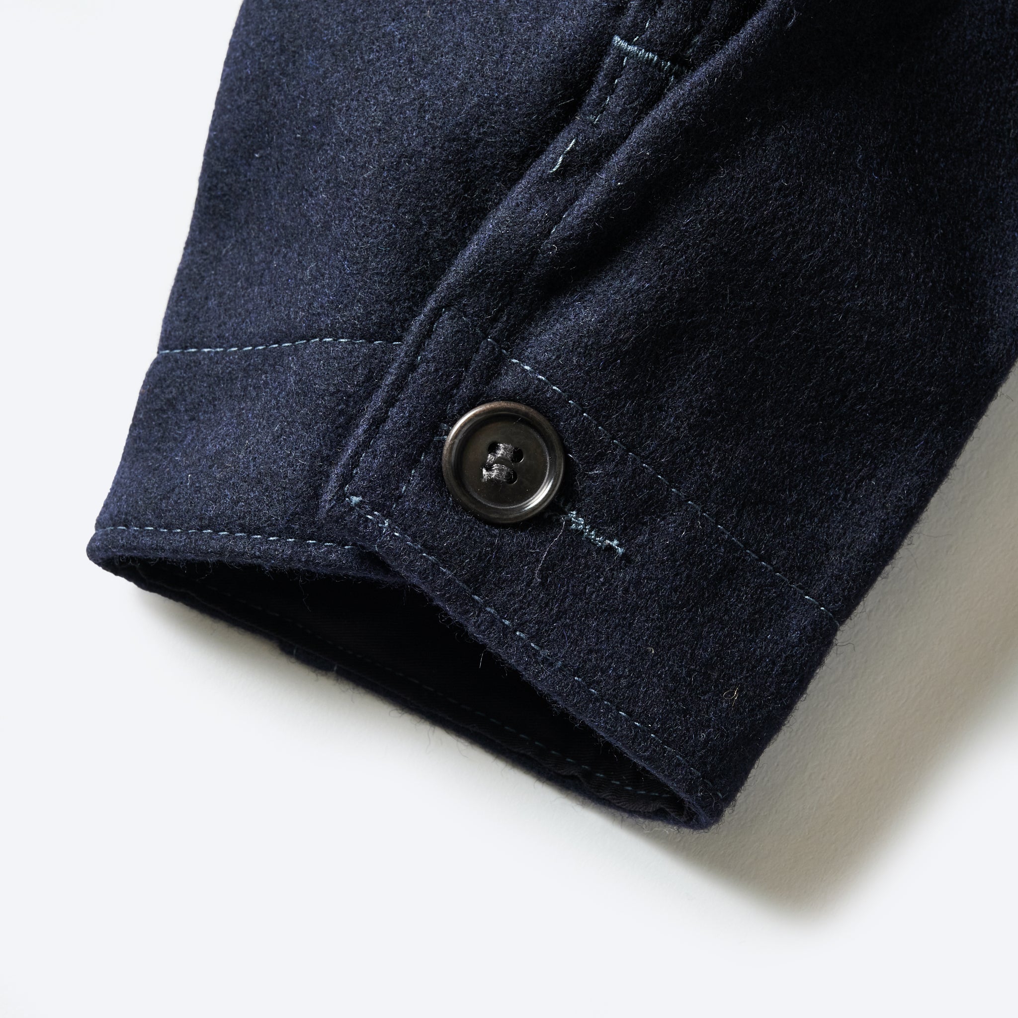 #2140-WM1 OK Rider : wool melton navy "Dead Stock"