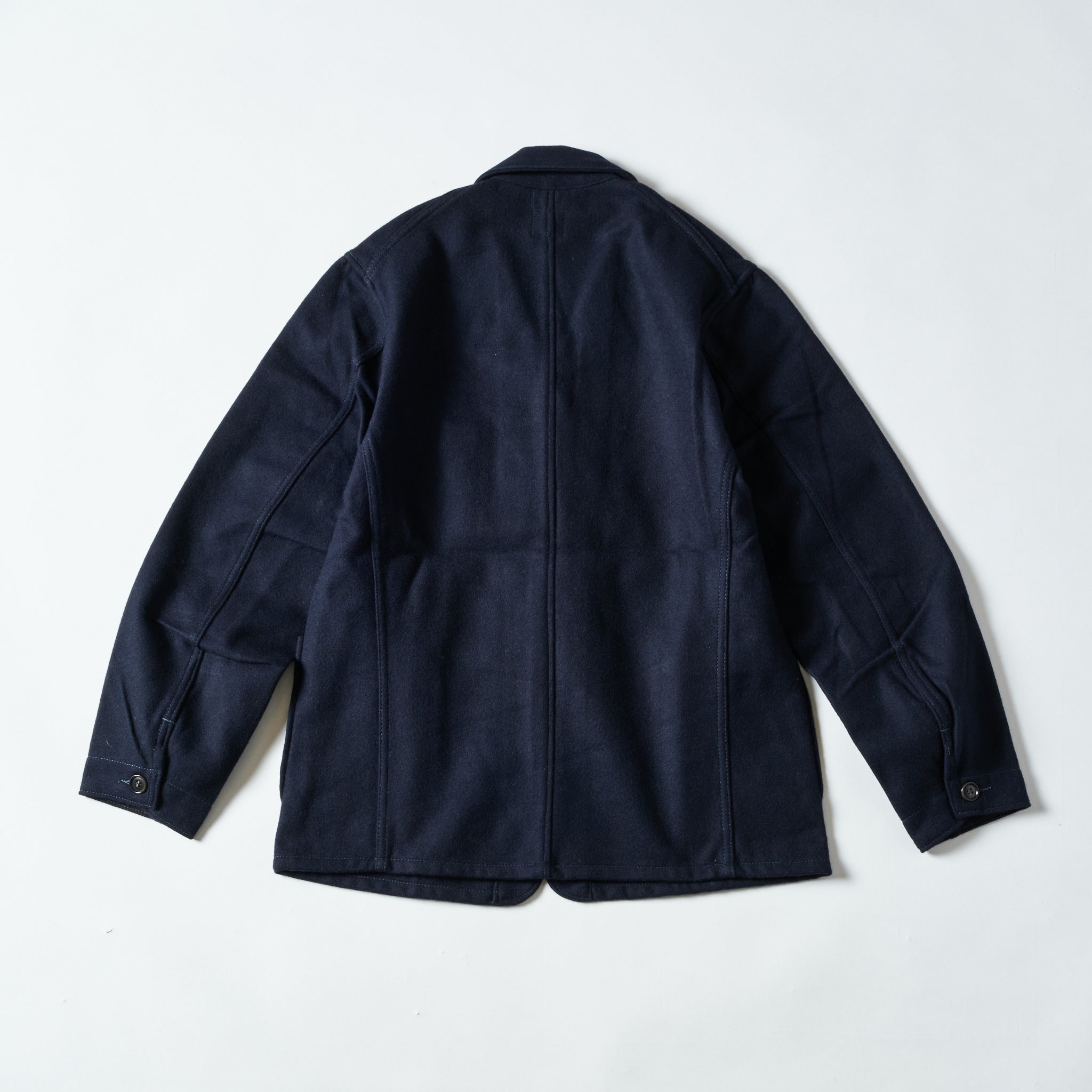 #2140-WM1 OK Rider : wool melton navy "Dead Stock"