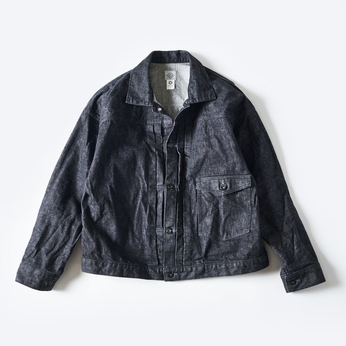 1108-12DB Ranchero : 12oz. selvedge denim black