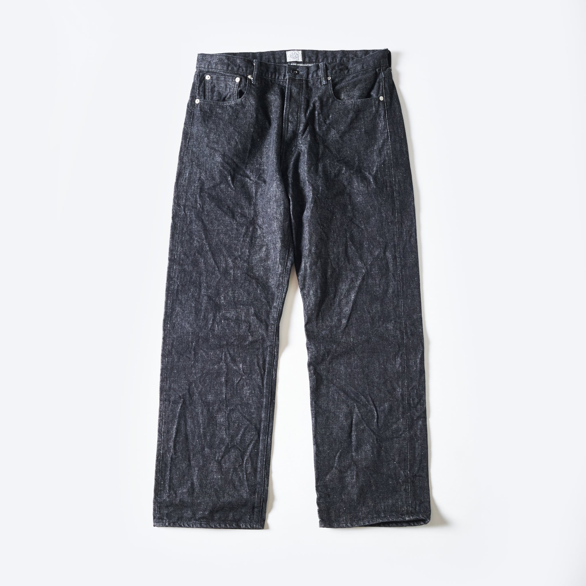 #1382-12DB No.1 Five Pocket : 12oz. selvedge denim black