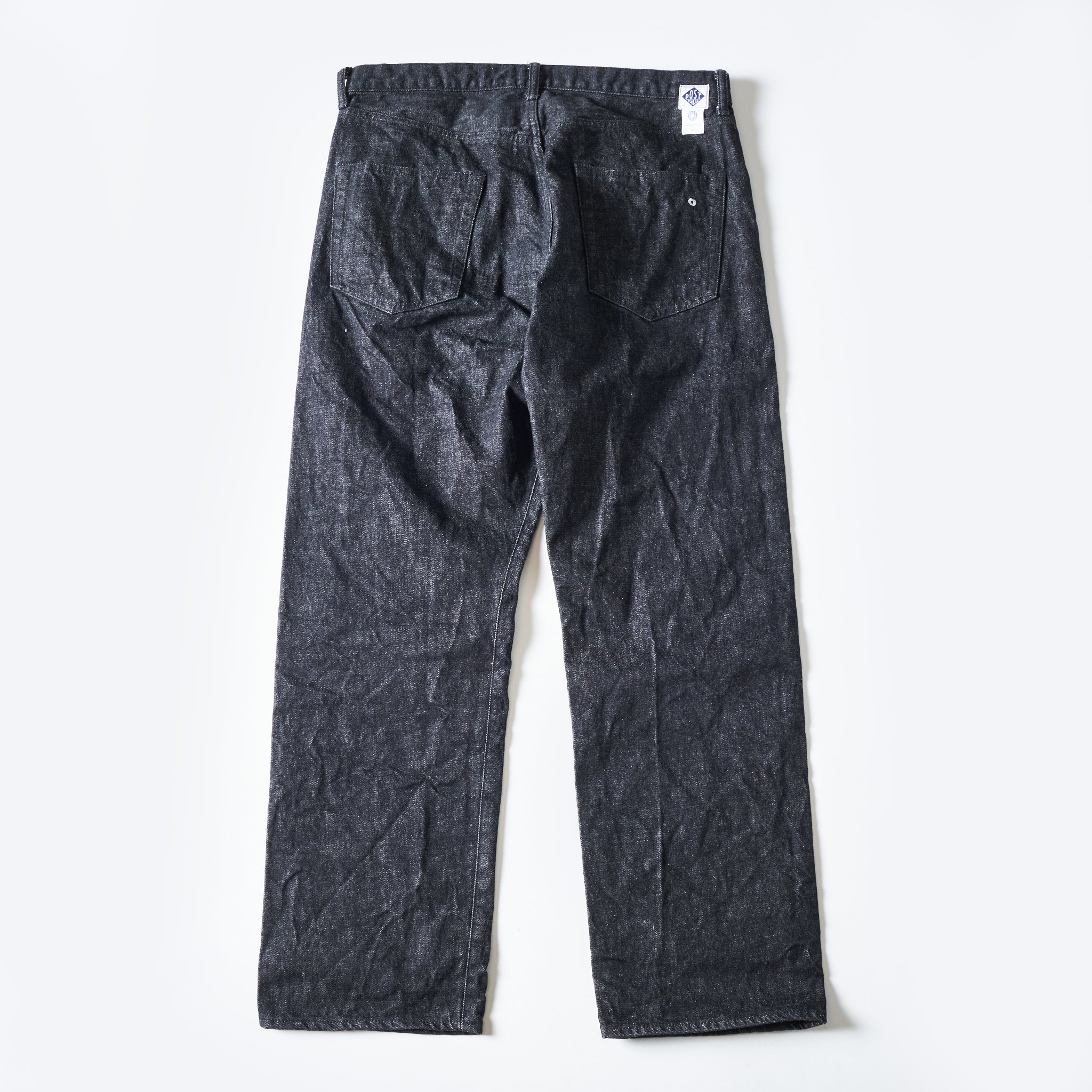#1382-12DB No.1 Five Pocket : 12oz. selvedge denim black