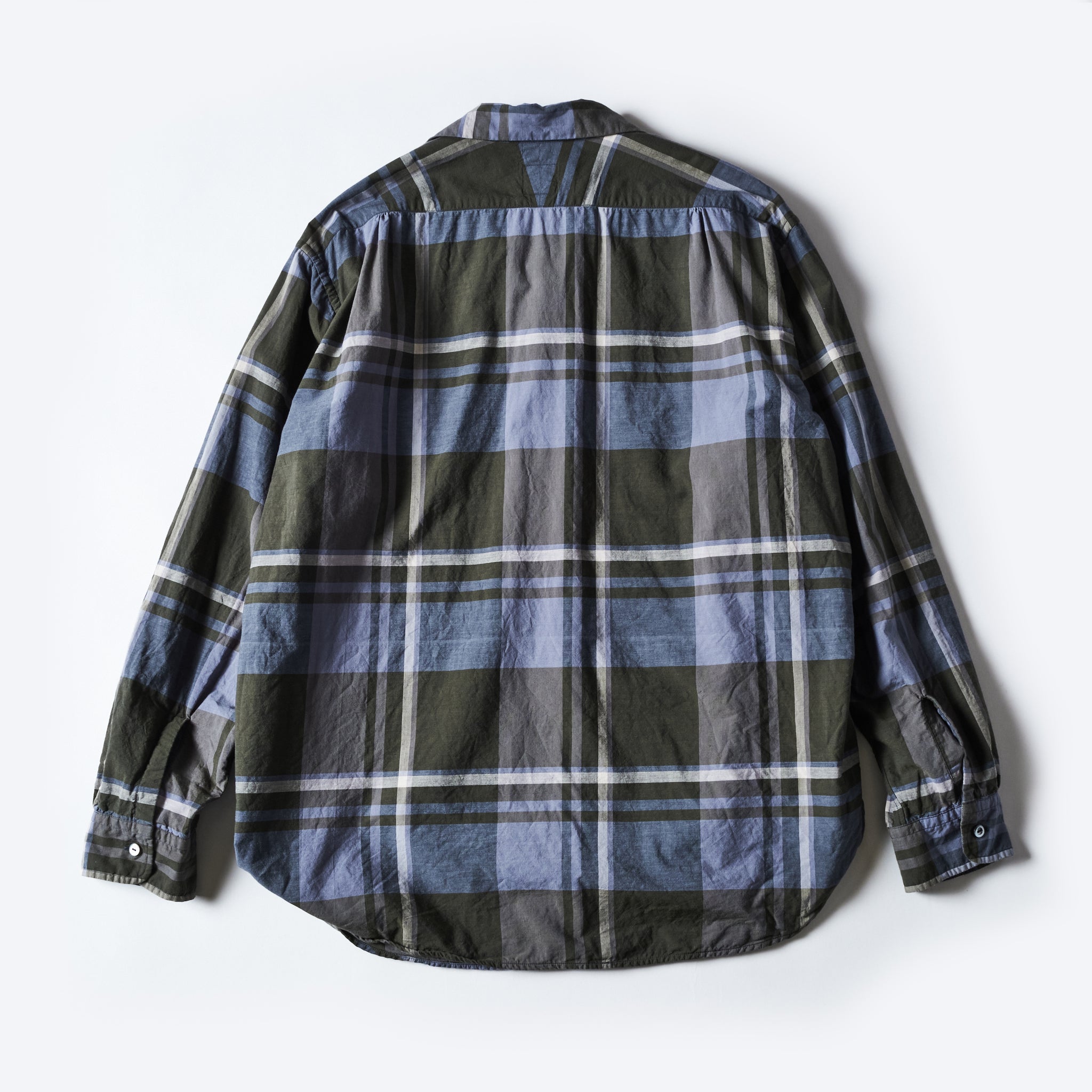 #3220W-FPW2 NEUTRA 5-W : feather chambray plaid W-ply moss