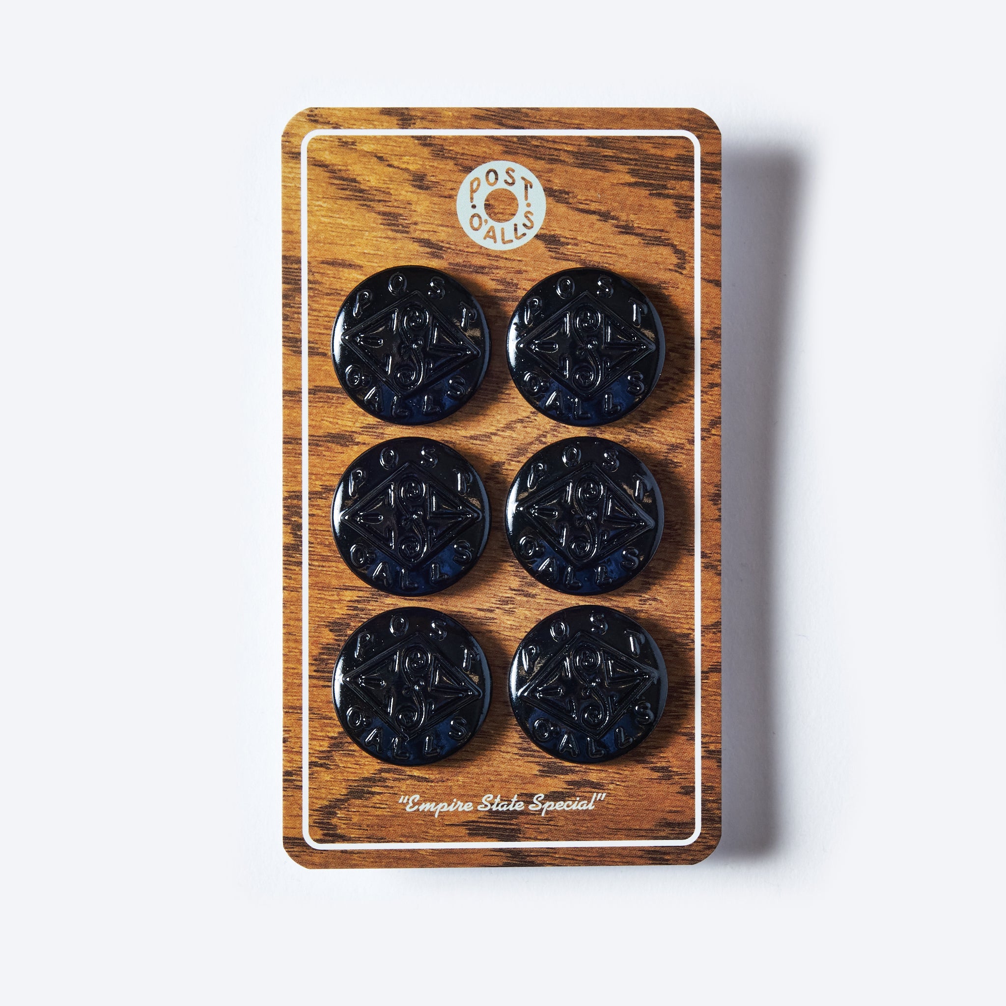 Post O'Alls : Change Button Set (silver / black) 6 pieces for jacket