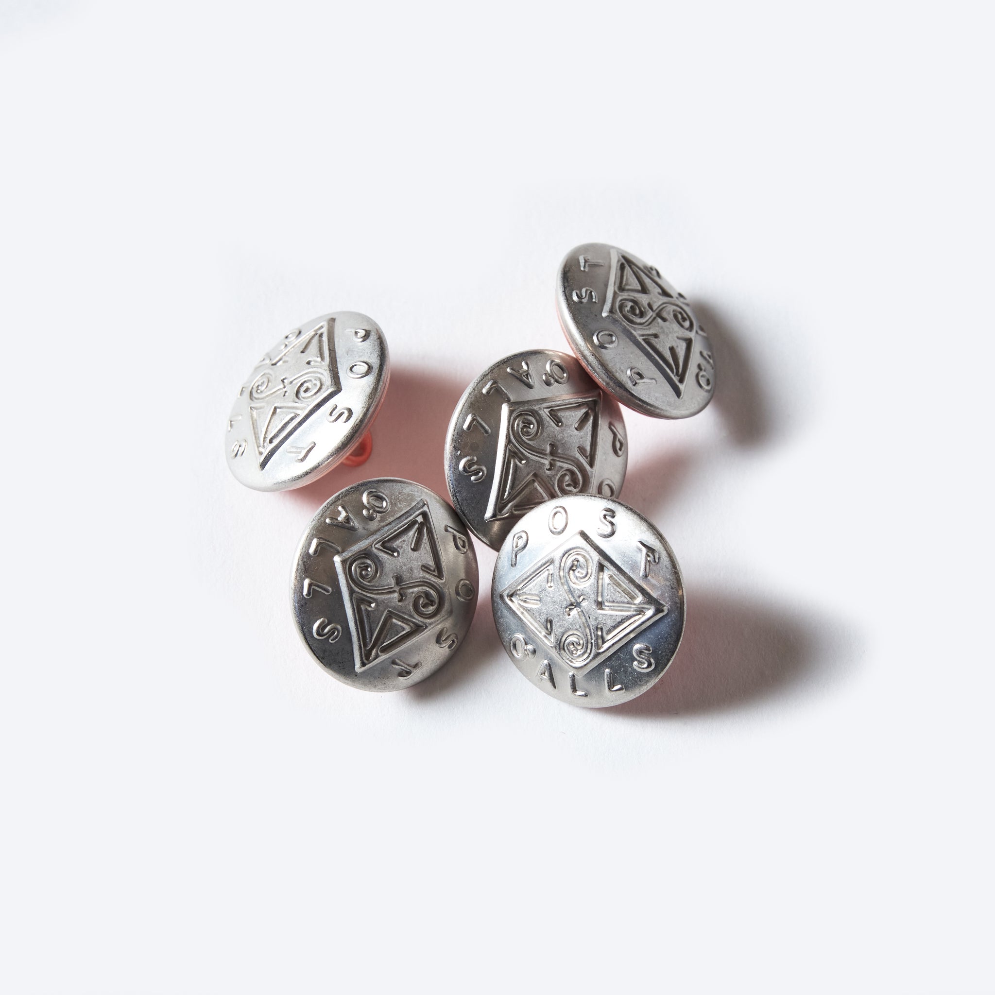Post O'Alls : Change Button Set (silver / black) 6 pieces for jacket