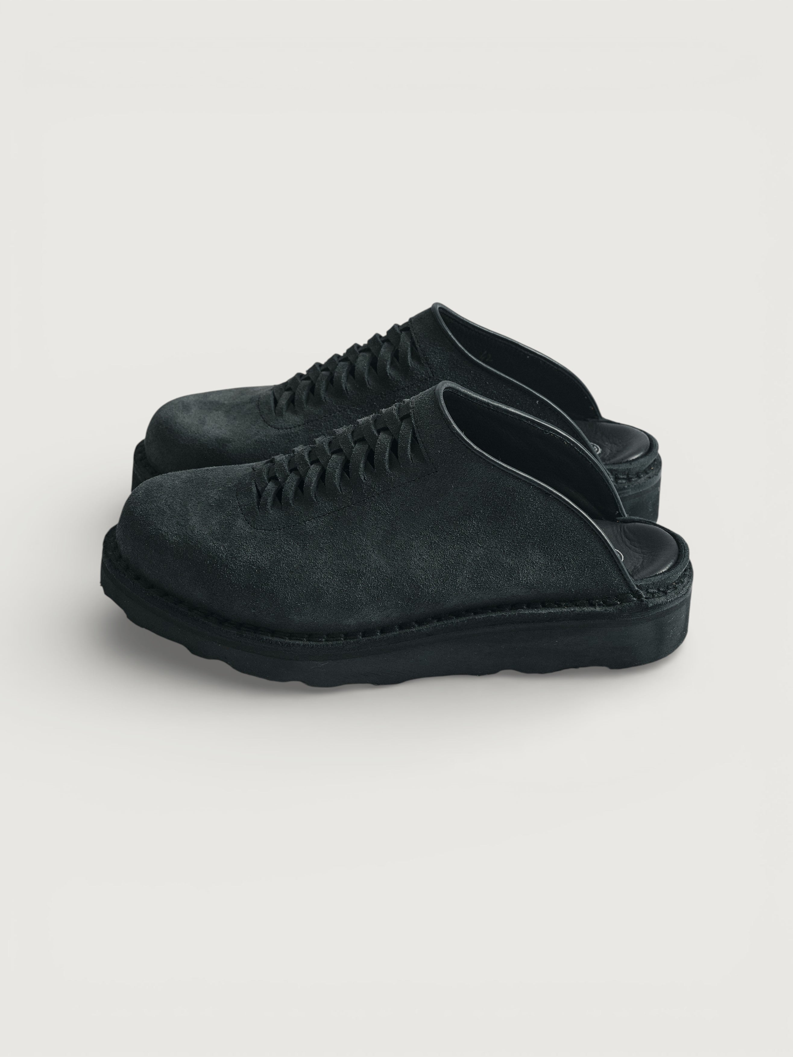 Vernacolo x Post O’Alls VELDINI : cow suede Nero