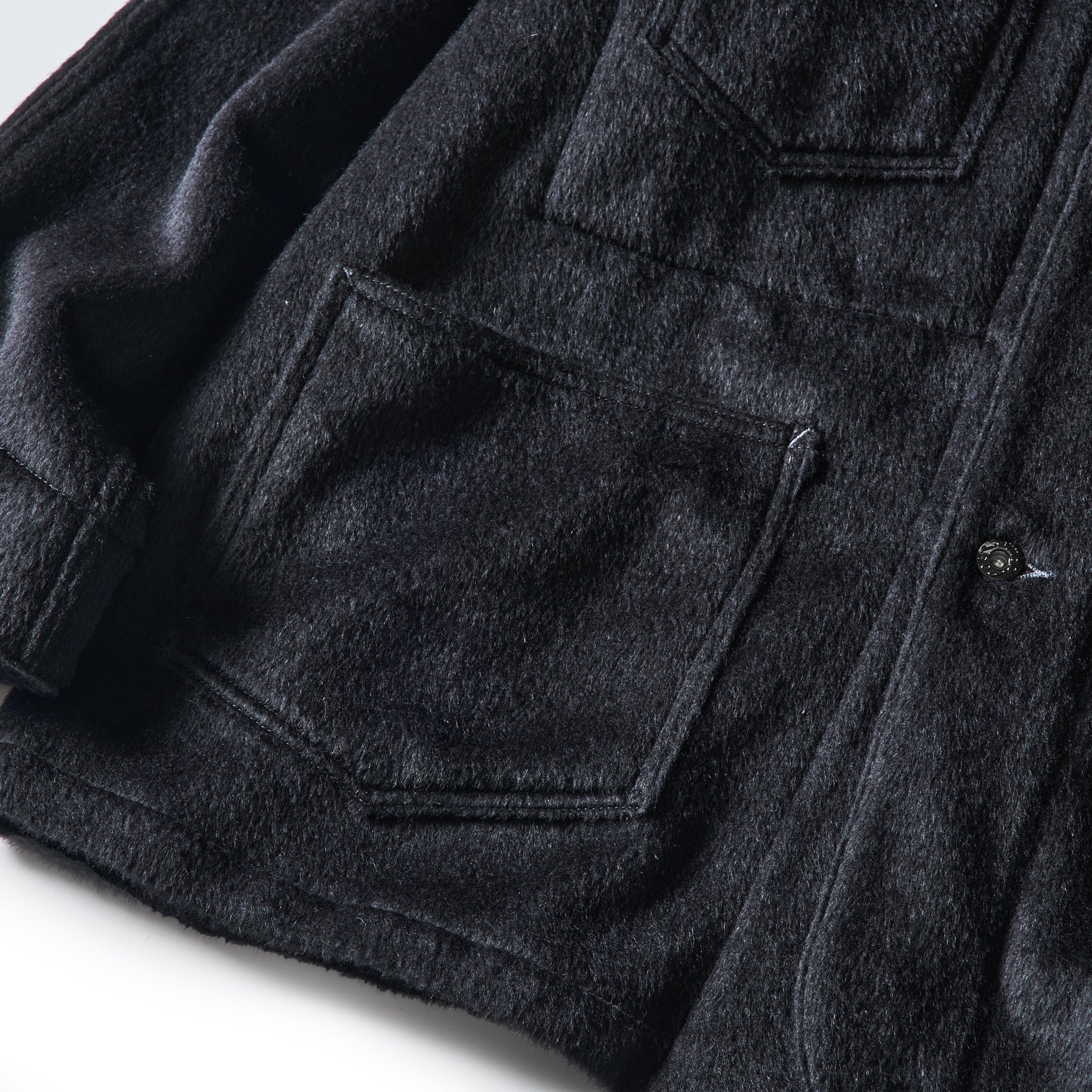 #1103-AMB Polarfleece Jacket (trashed wool version) : alpaca mohair (SHOP SPECIAL-2)