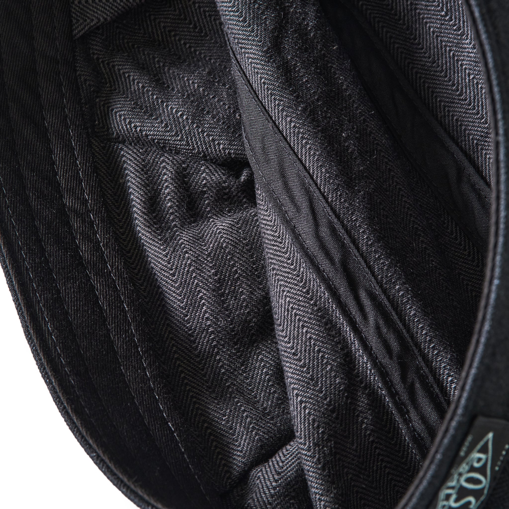 #1601-HBB Engineers' Cap : herringbone denim black