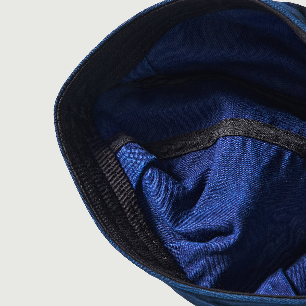#1601-MBI Engineers' Cap : moleskin black indigo