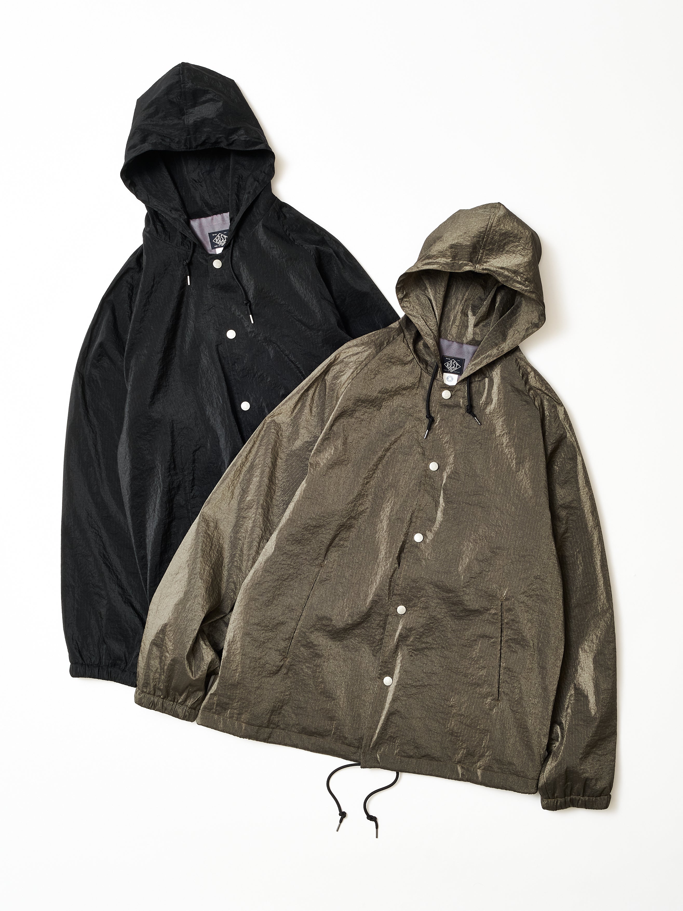 #3111CJH-CNG POST Coach Jacket Hoody : crinckle nylon R/S grey_7