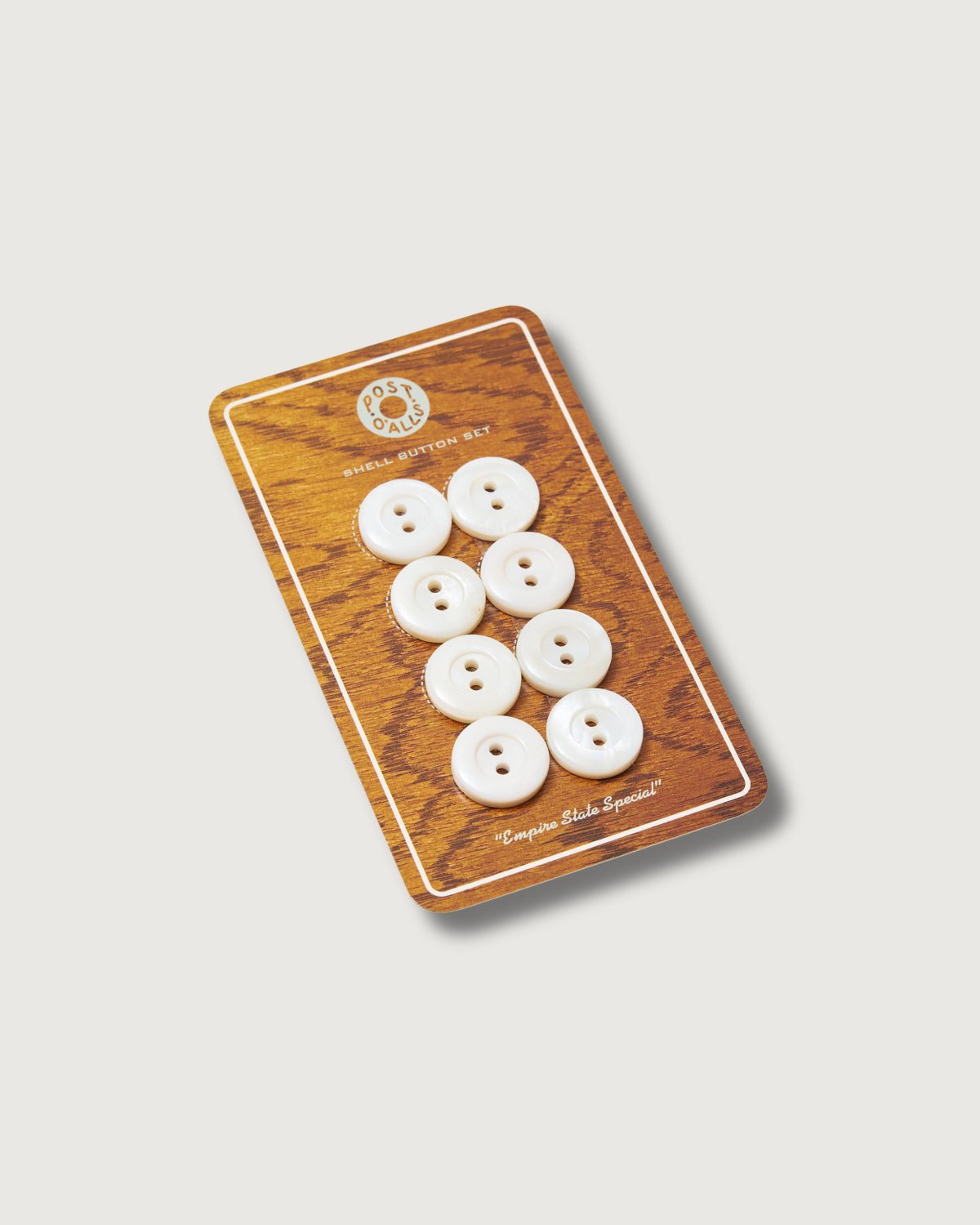 Post O'Alls : Shell Button Set (white / black) 8 pieces for shirt