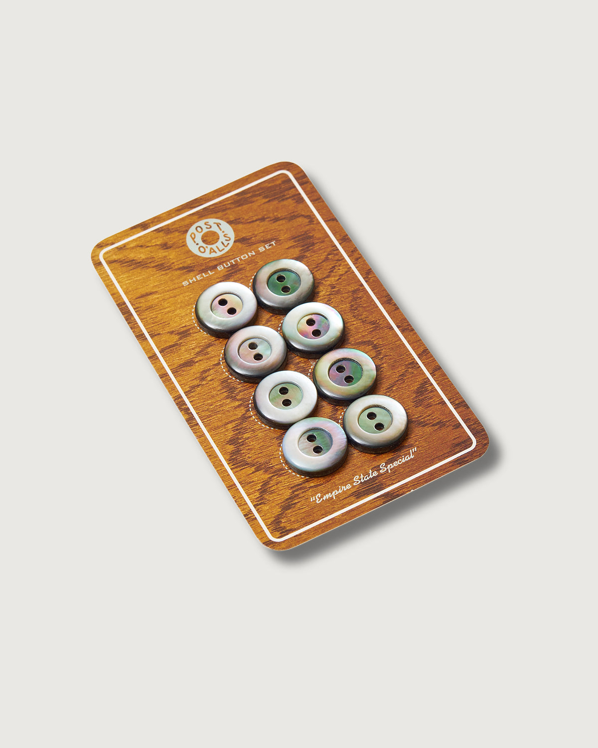 Post O'Alls : Shell Button Set (white / black) 8 pieces for shirt