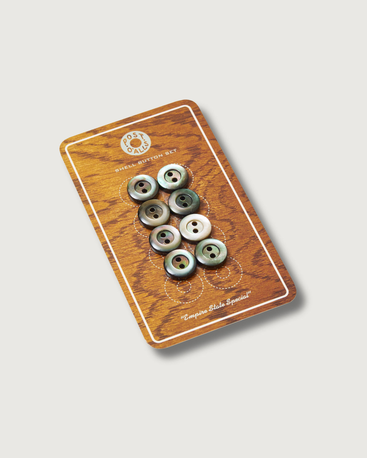 Post O'Alls : Shell Button Set (white / black) 8 pieces for shirt