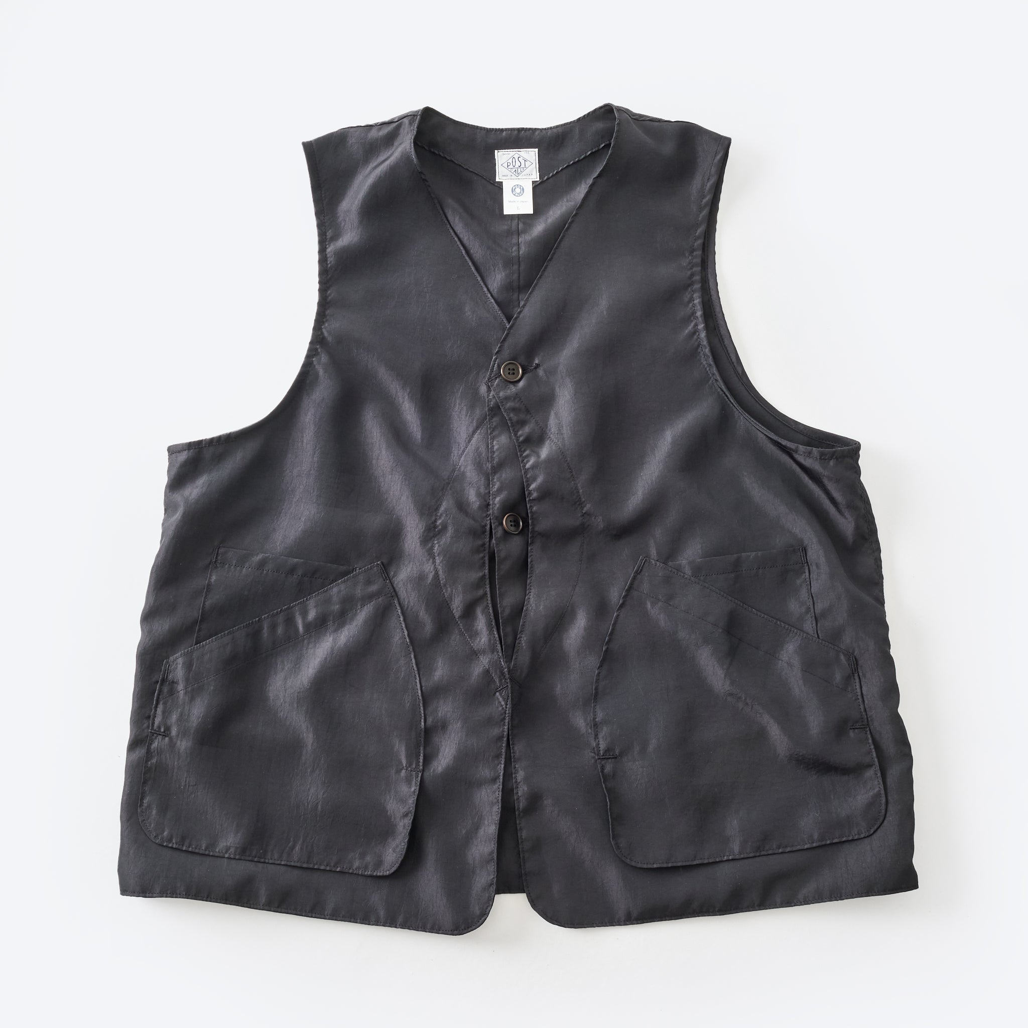 #3503-MTB DEE Vest 2 : metallic taffeta black