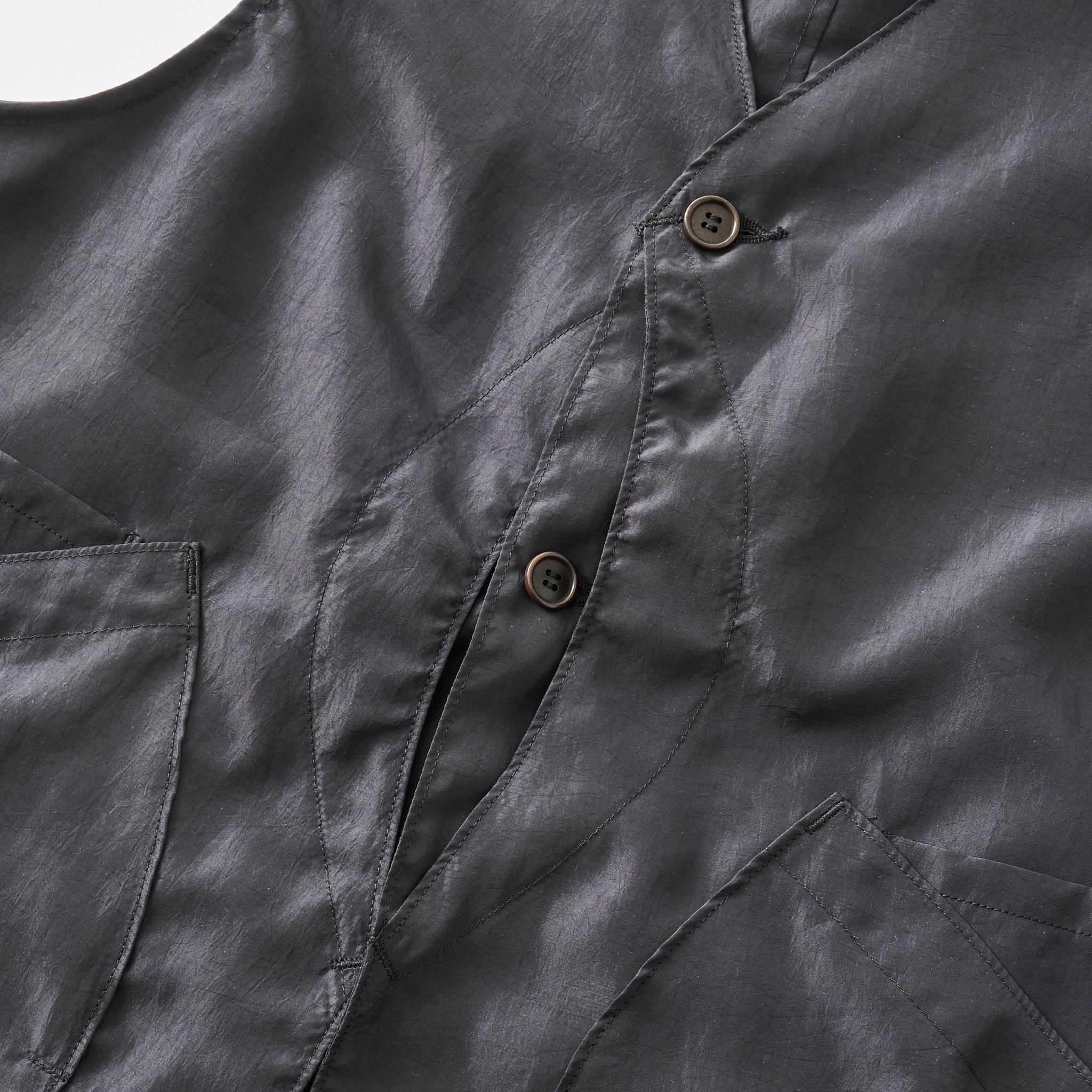 #3503-MTB DEE Vest 2 : metallic taffeta black