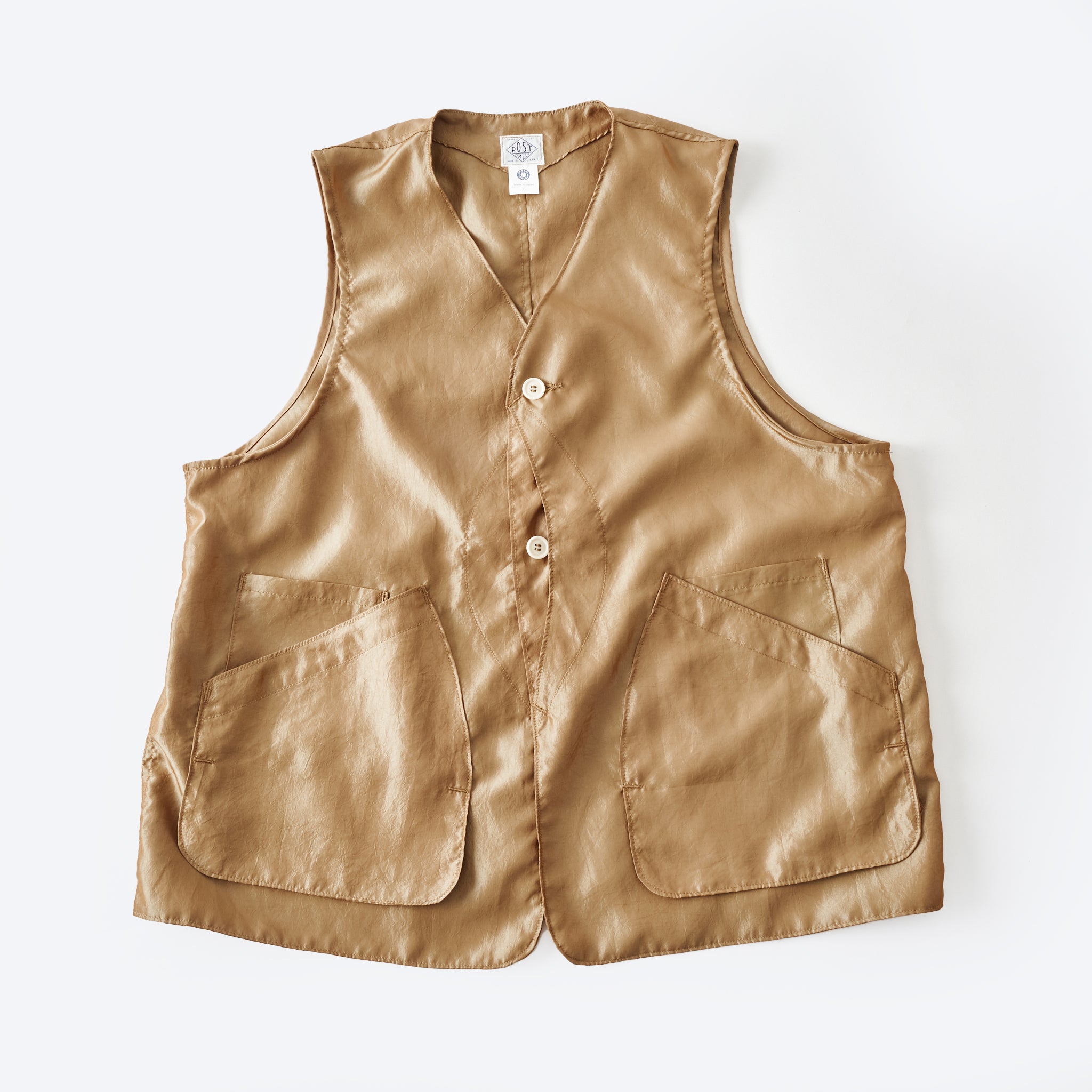 #3503-MTK DEE Vest 2 : metallic taffeta khaki