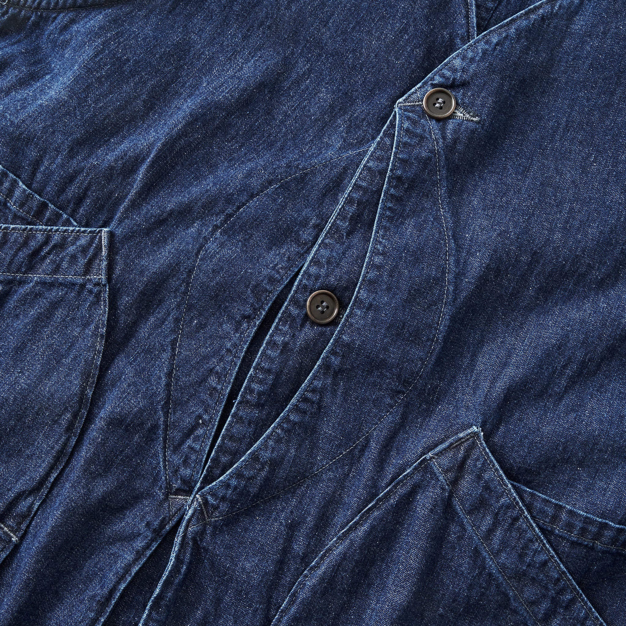 #3503-8DI DEE Vest 2 : 8oz. Denim indigo deep wash