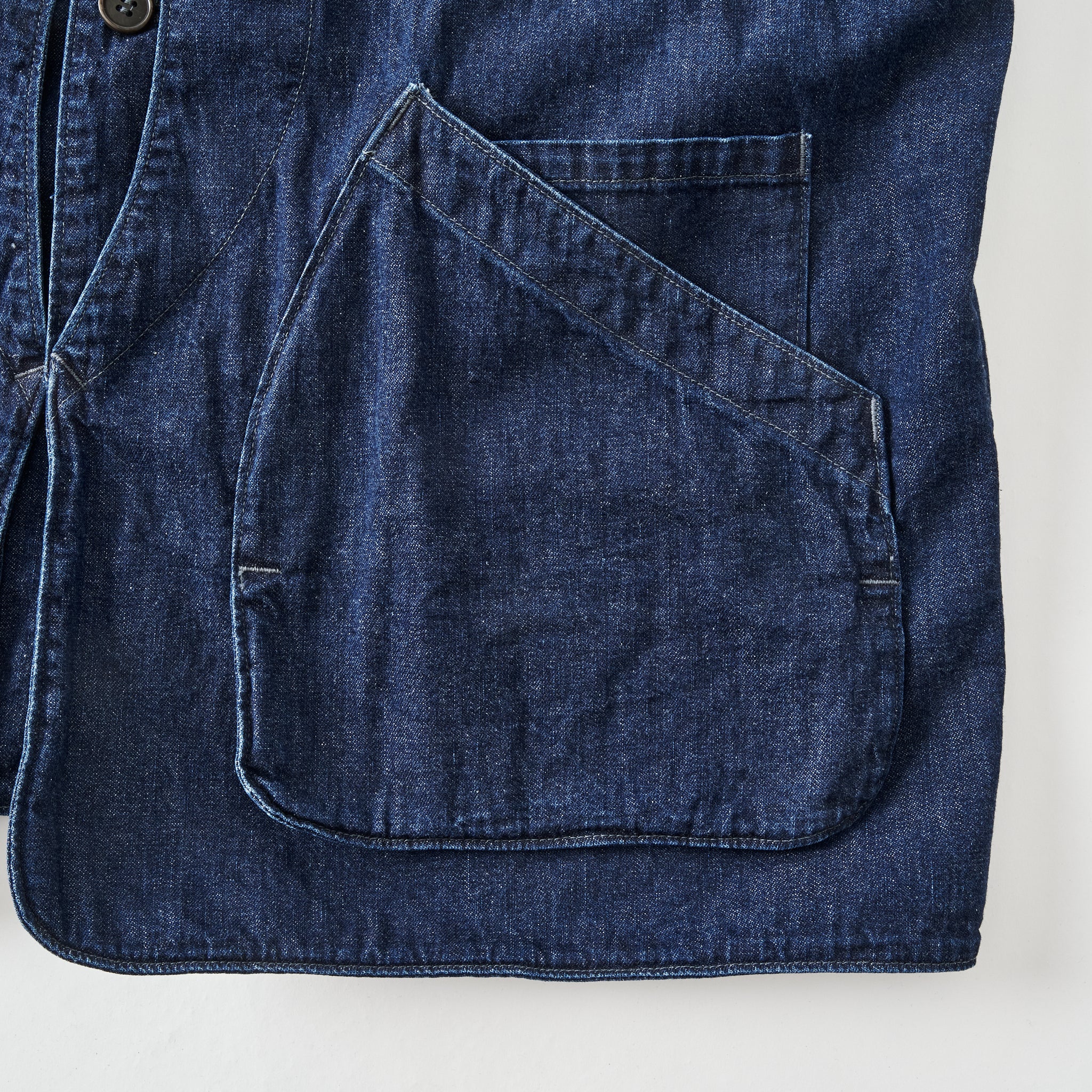#3503-8DI DEE Vest 2 : 8oz. Denim indigo deep wash