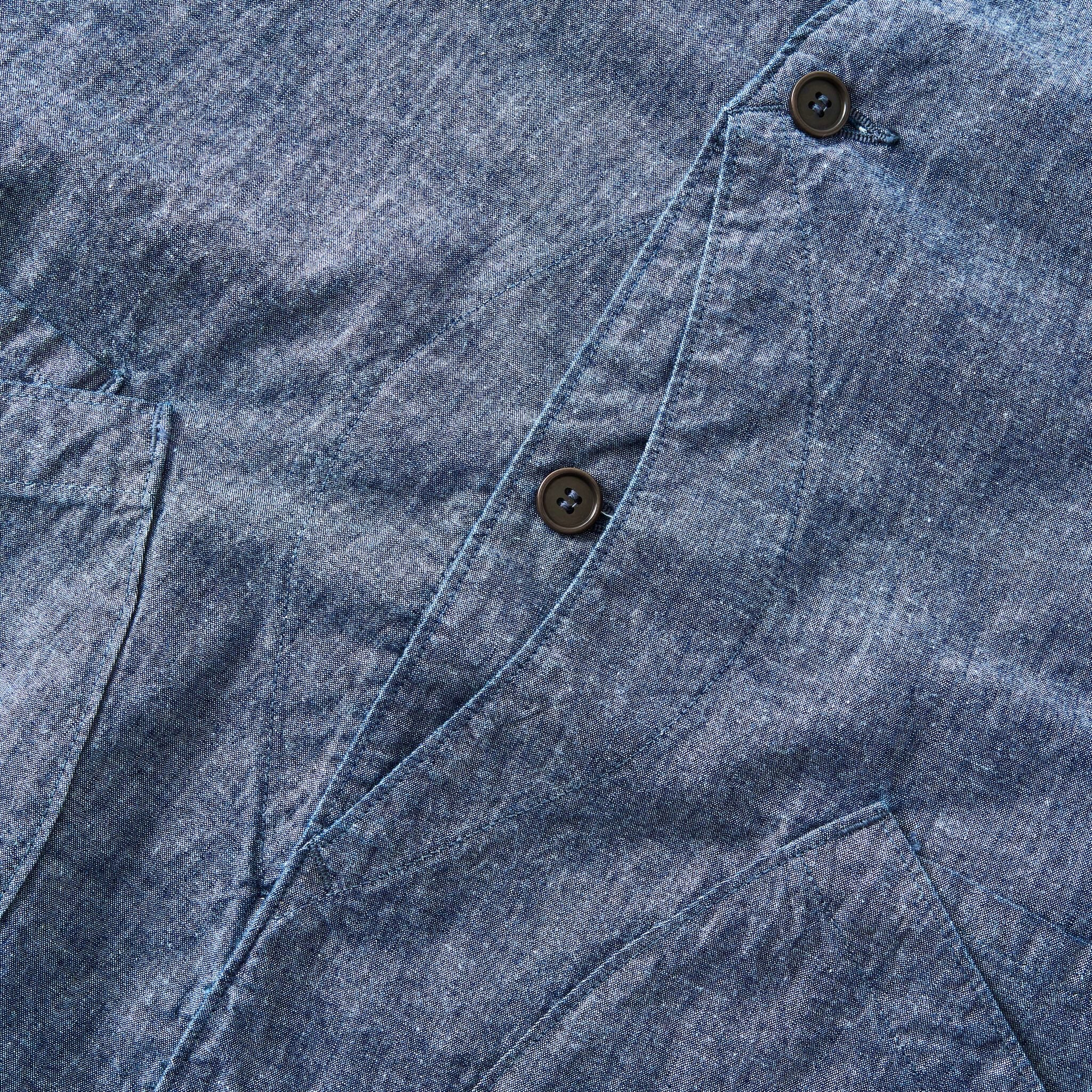#3503-MC DEE Vest 2 : medium weight chambray indigo