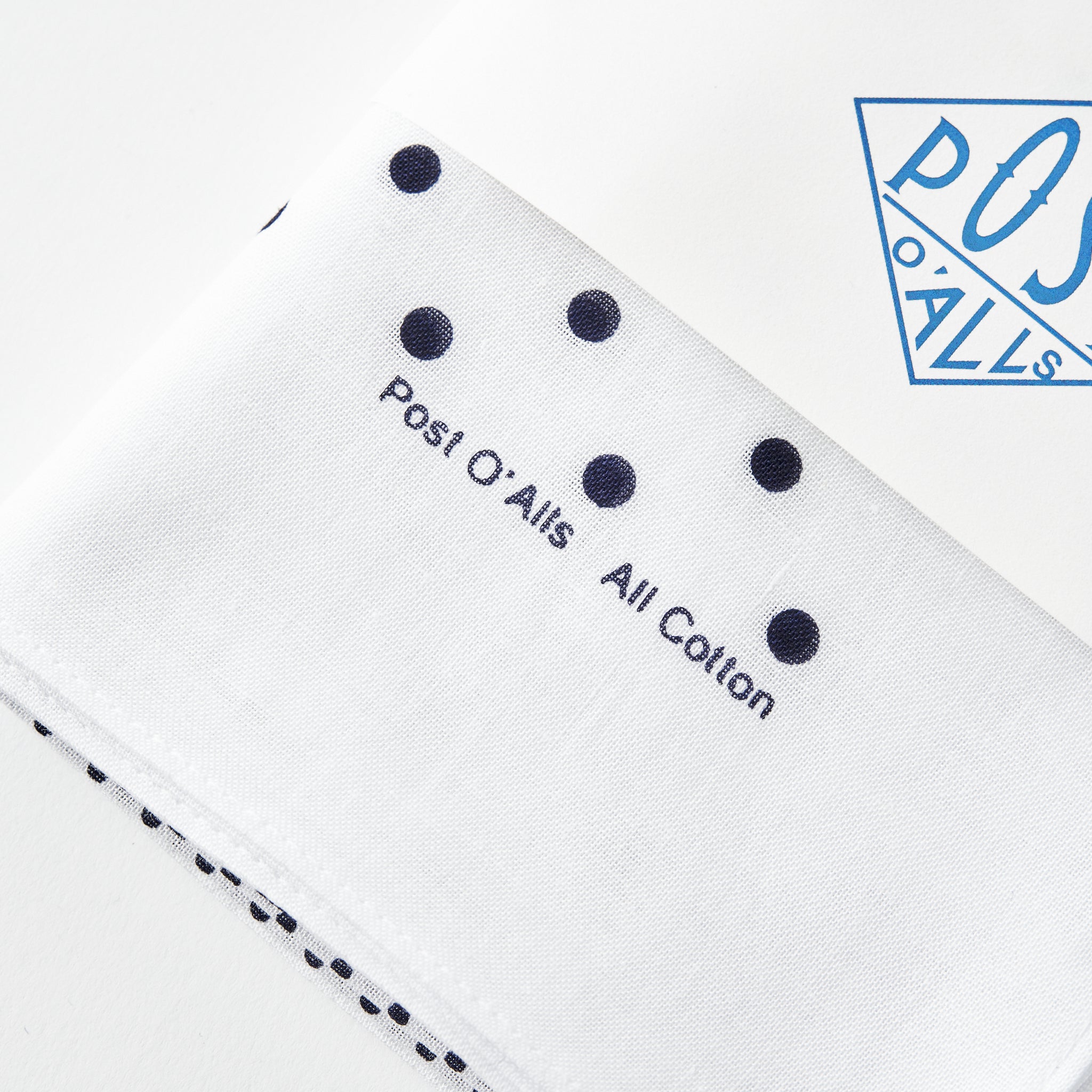 #4005-white Bandana Hankie original 1993 design: cotton sheeting white