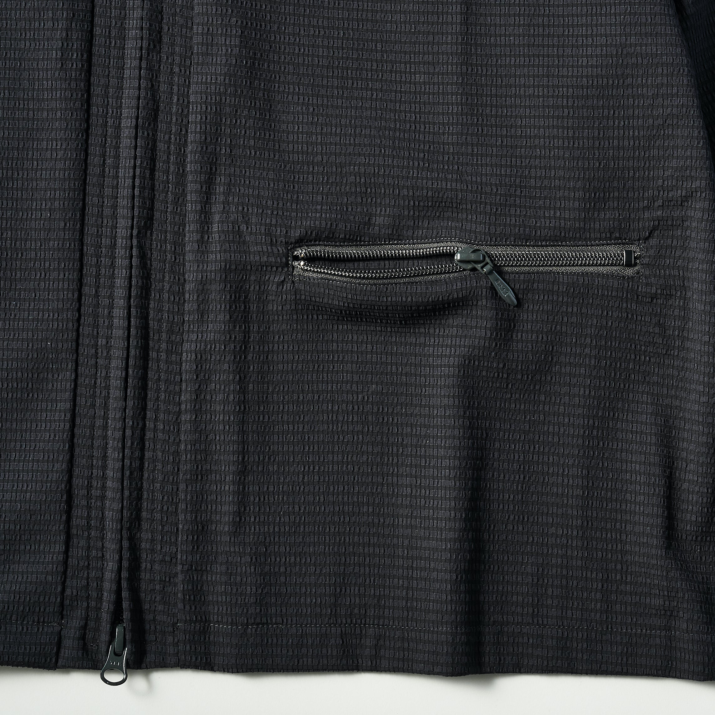#3609 E-Z Zip Cardigan PS2 : poly mesh seersucker navy