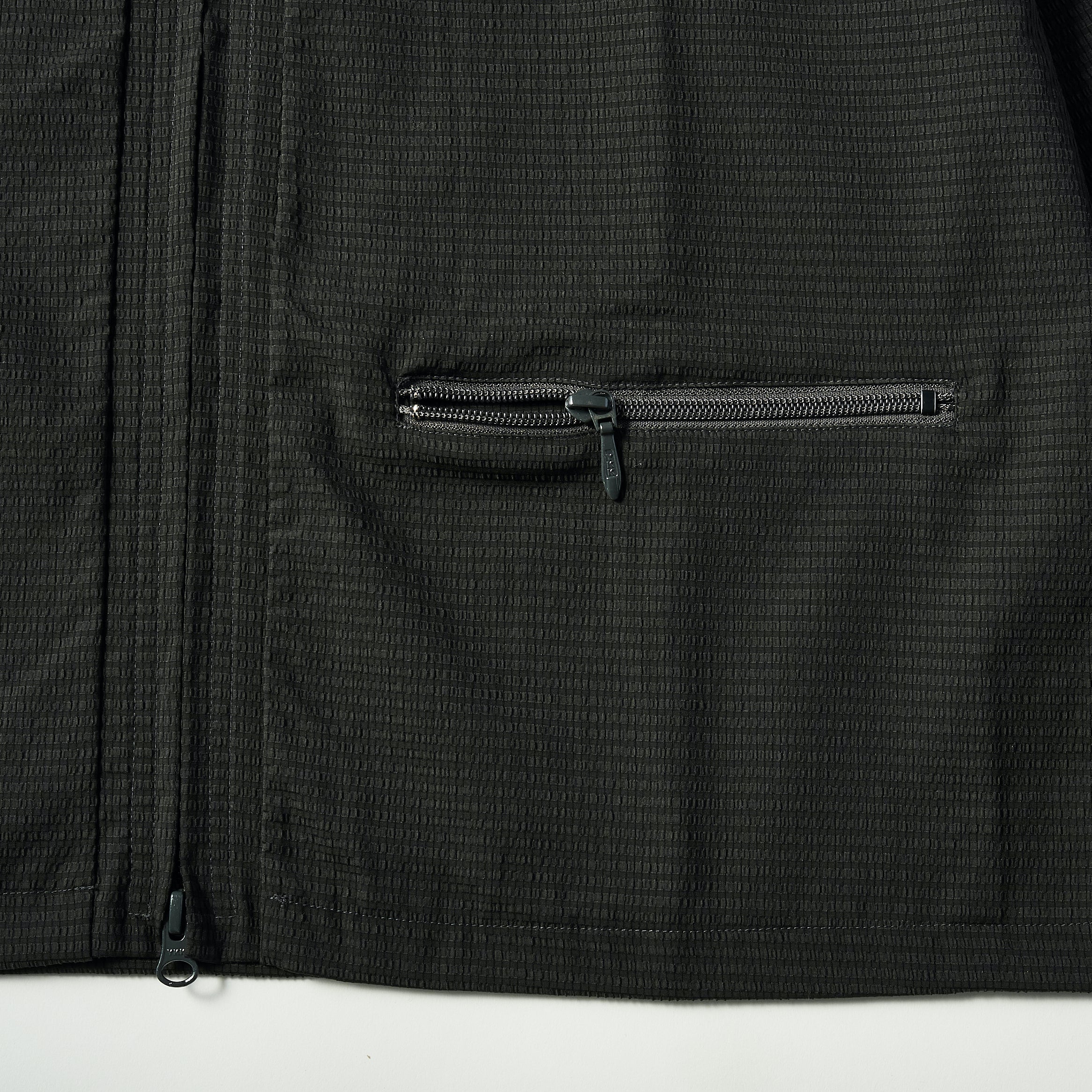 #3609 E-Z Zip Cardigan PS1 : poly mesh seersucker charcoal