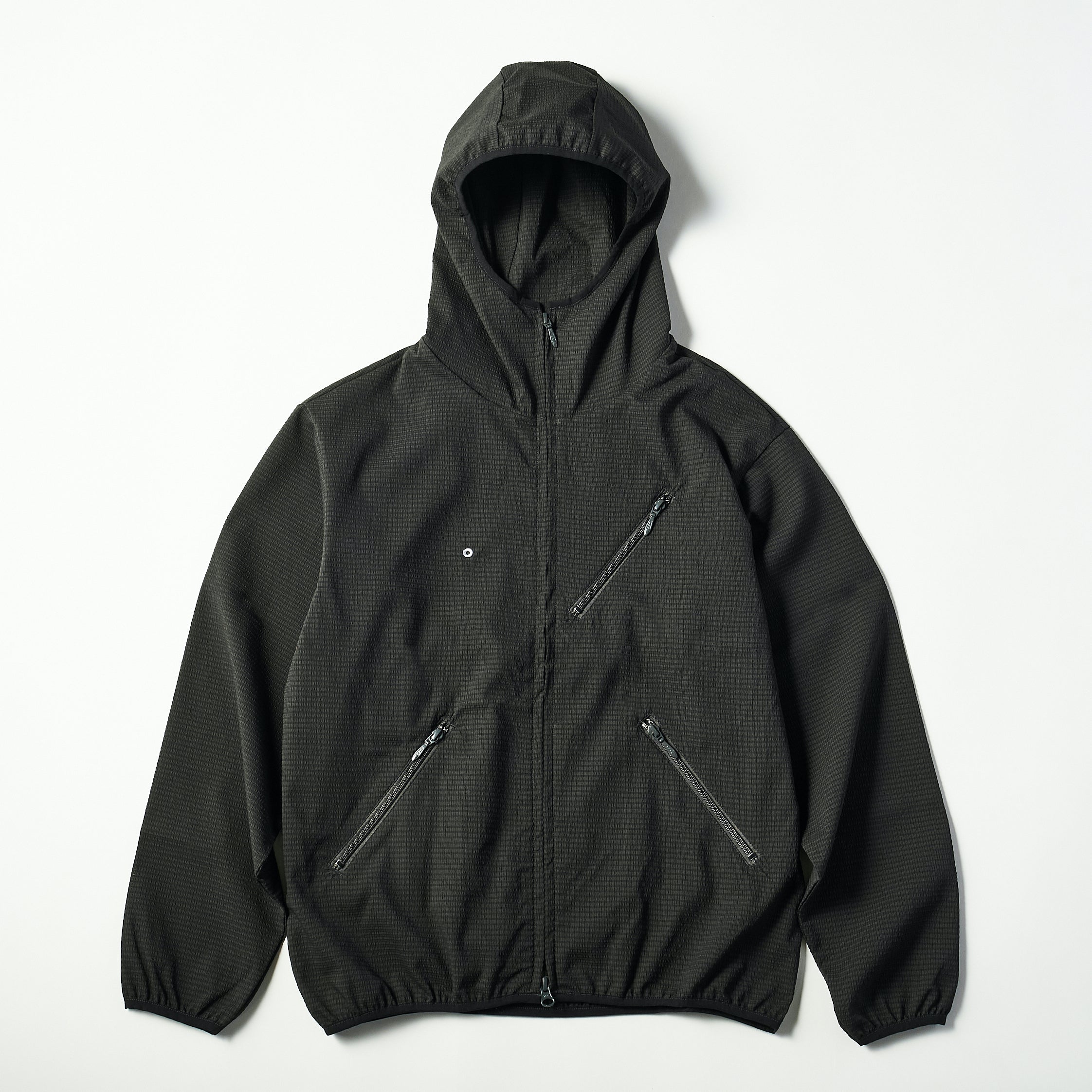 #3601 EZ Hoodie PS1 : poly mesh seersucker charcoal