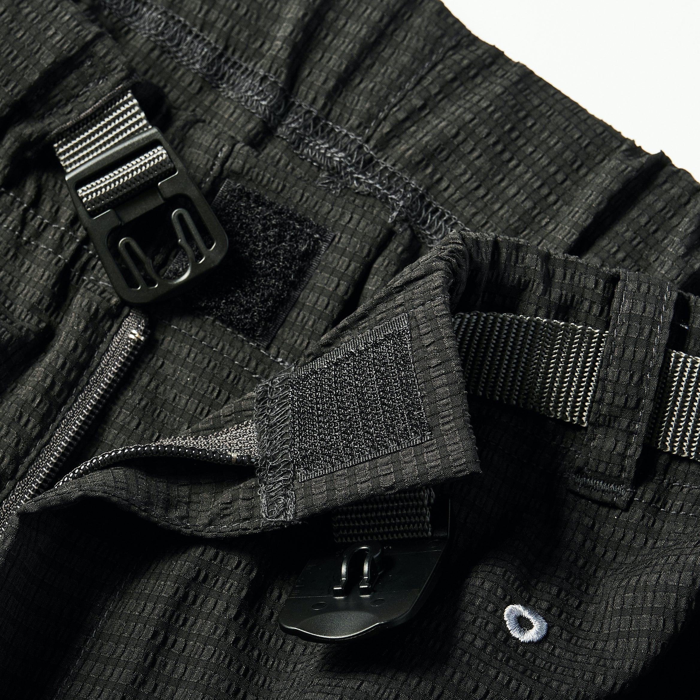 #3604 E-Z Shorts PS1 : poly mesh seersucker charcoal
