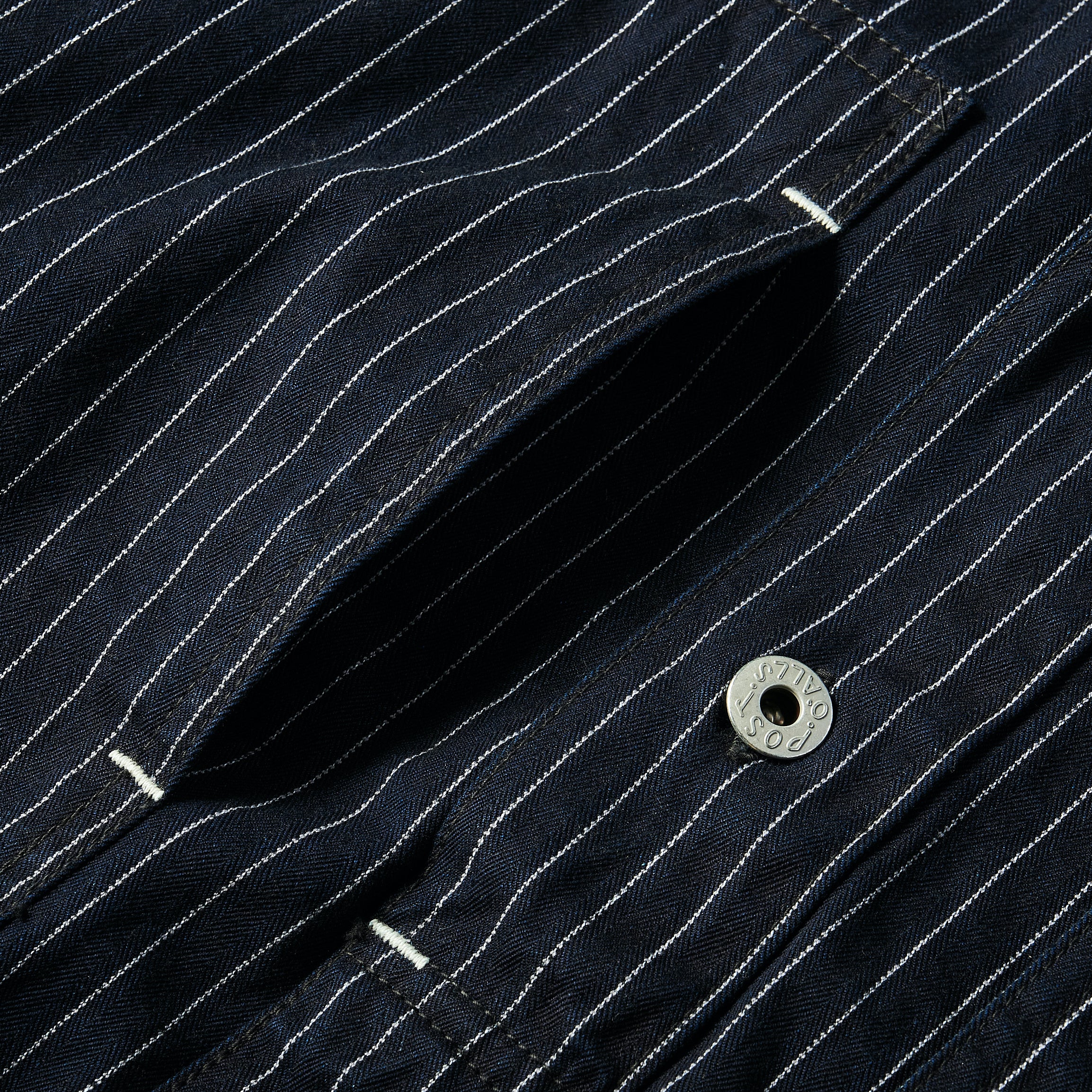 #1204 ARMY Shirt : Gangster stripe indigo