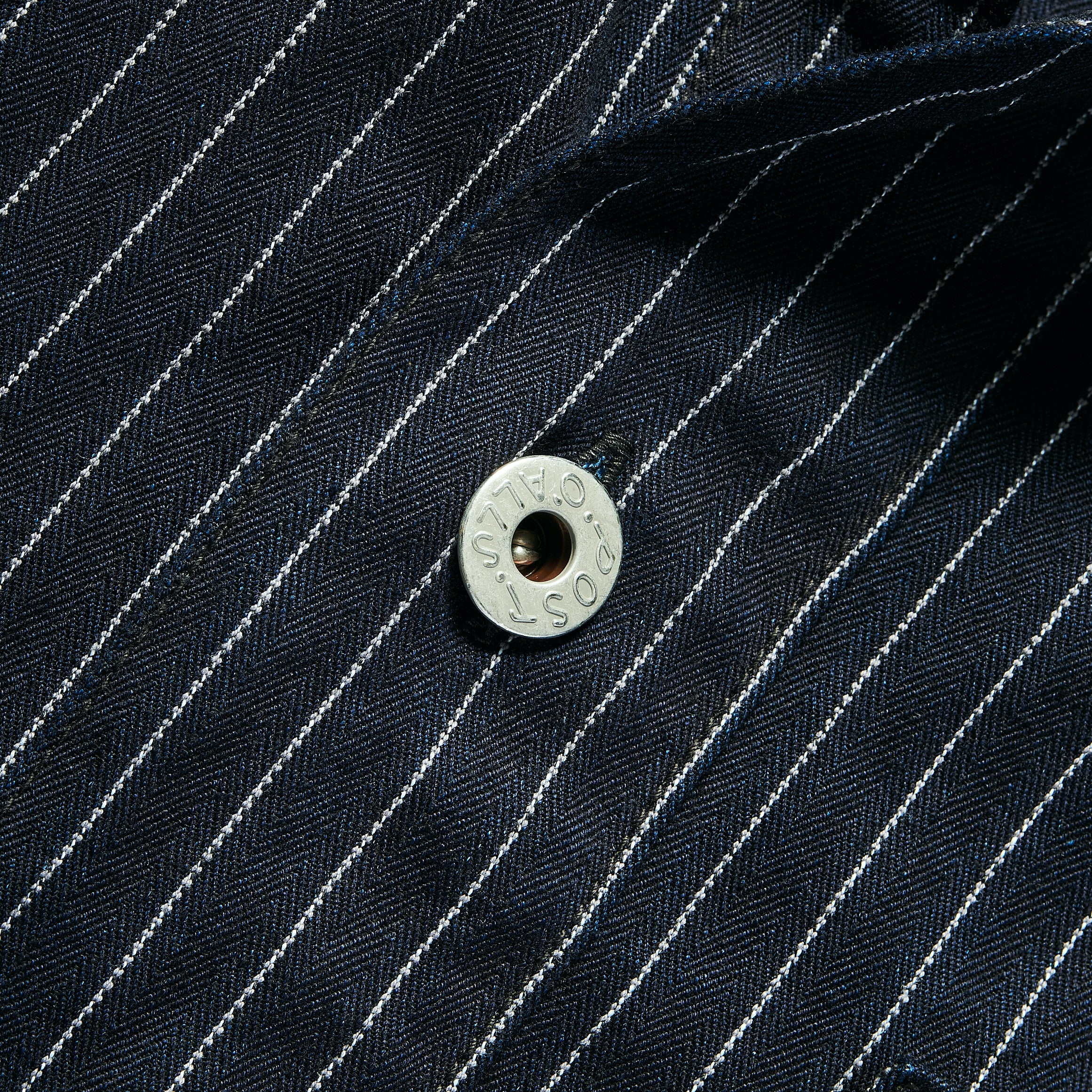 #1204 ARMY Shirt : Gangster stripe indigo