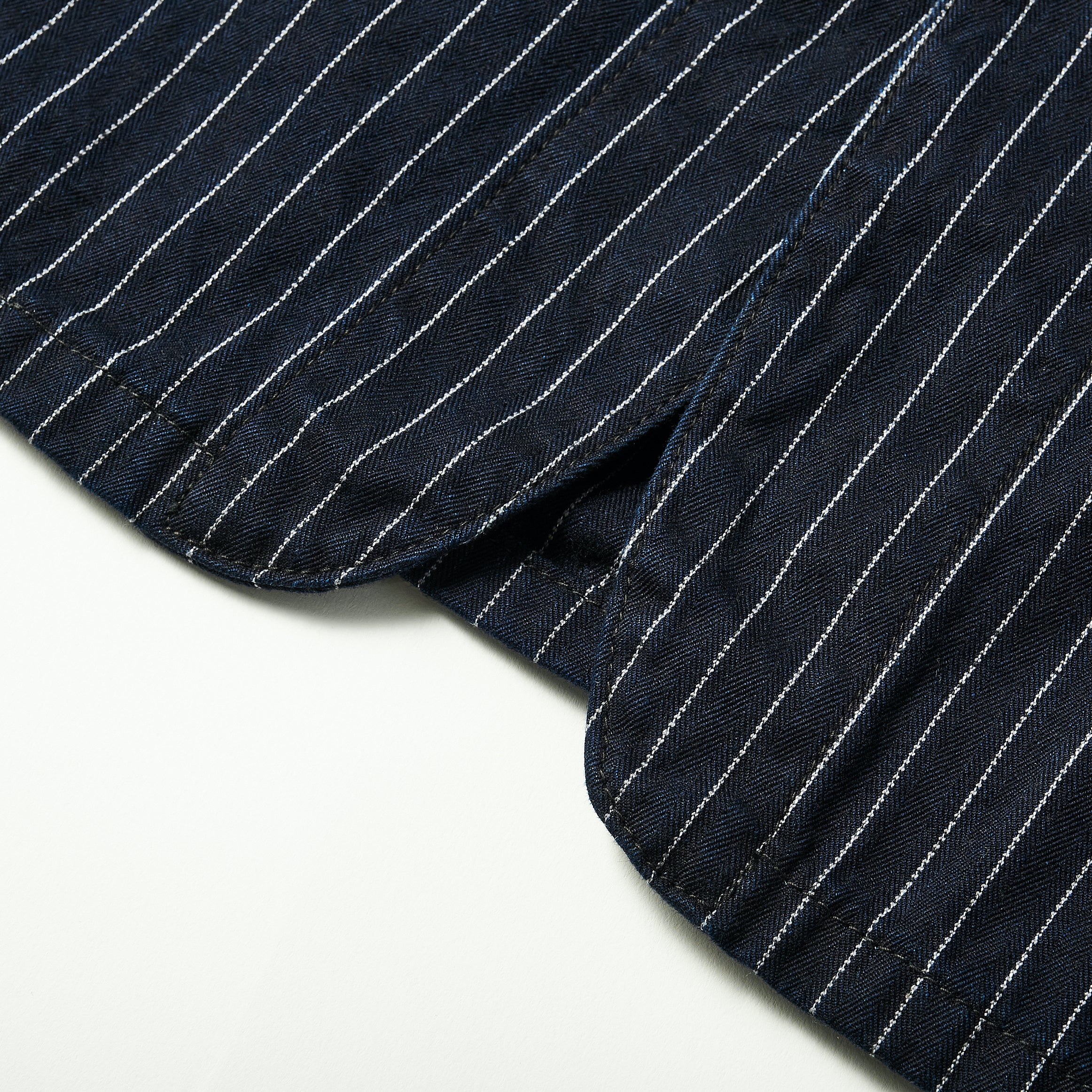 #1102 Engineer's Jacket : Gangster stripe indigo