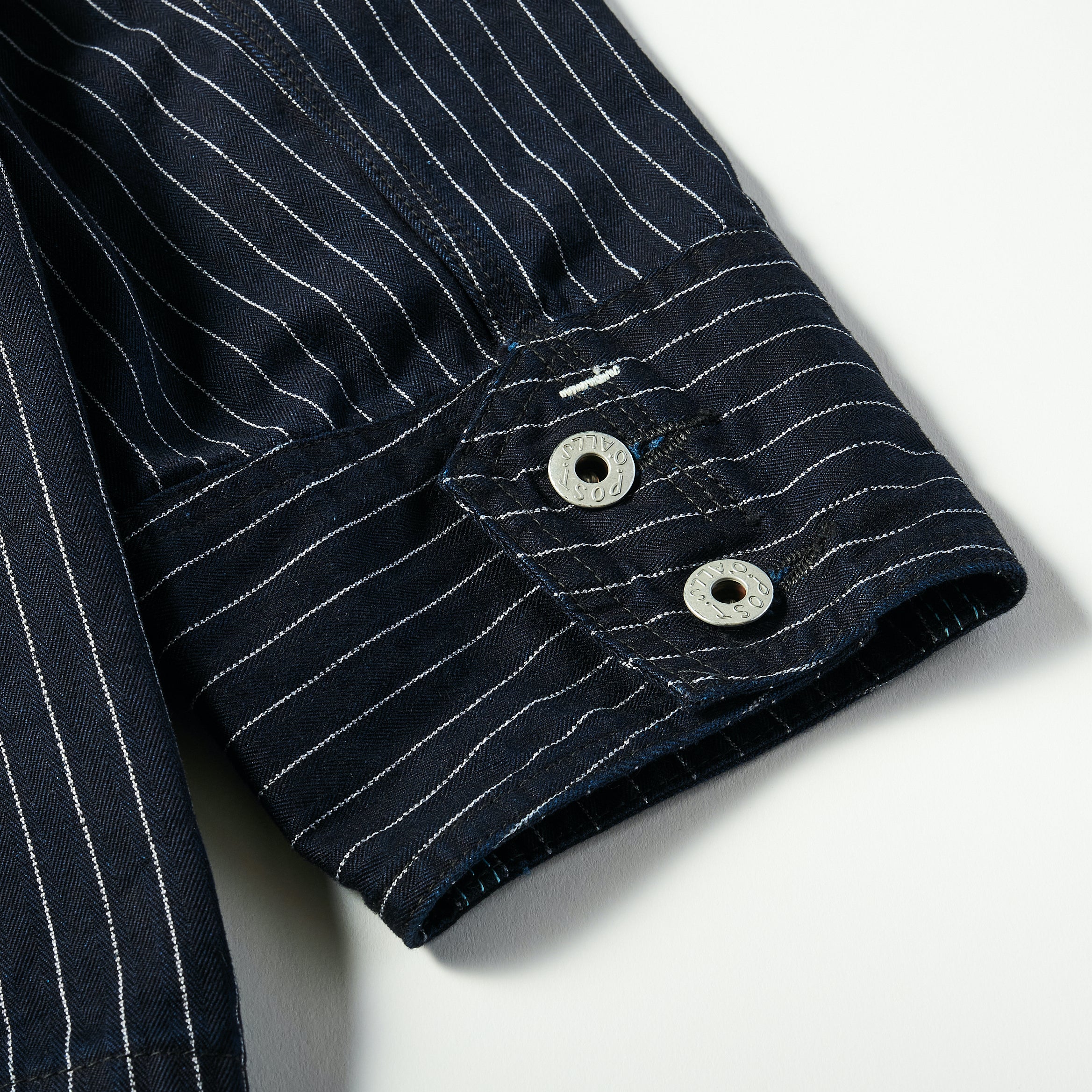 #1102 Engineer's Jacket : Gangster stripe indigo