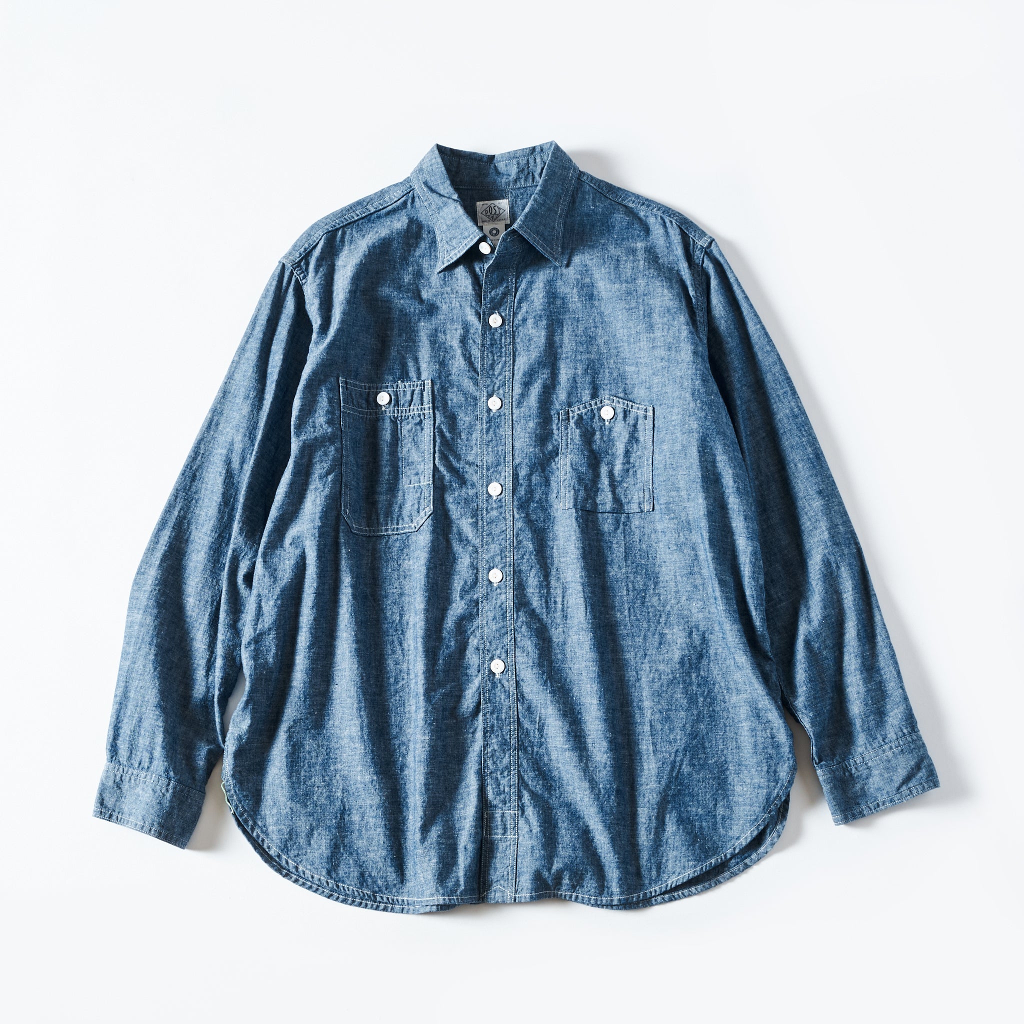 1206-CC No.6 Shirt : classic chambray indigo – POST OʼALLS